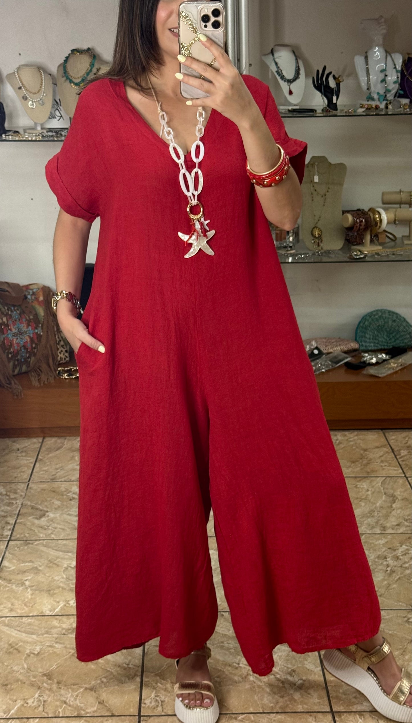 OS Linen Jumpsuit (NO RETURNS OR EXCHANGE)