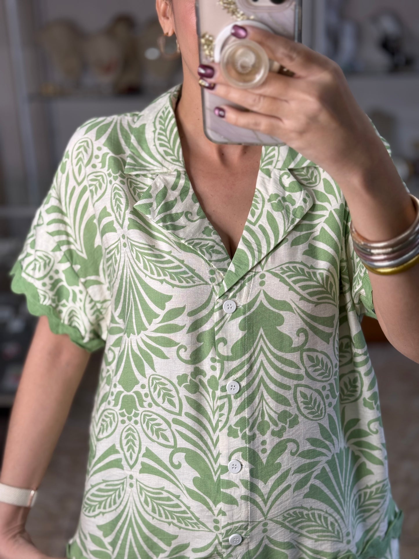 Sage Mix Top and Short Set