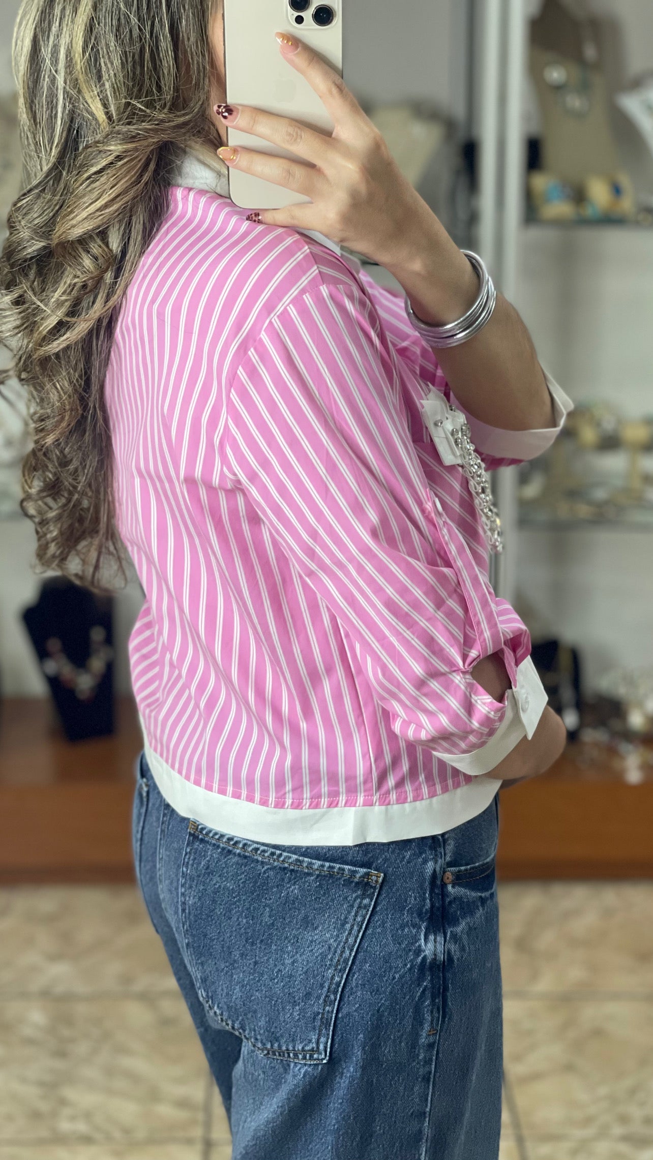 Pink Stripes Top