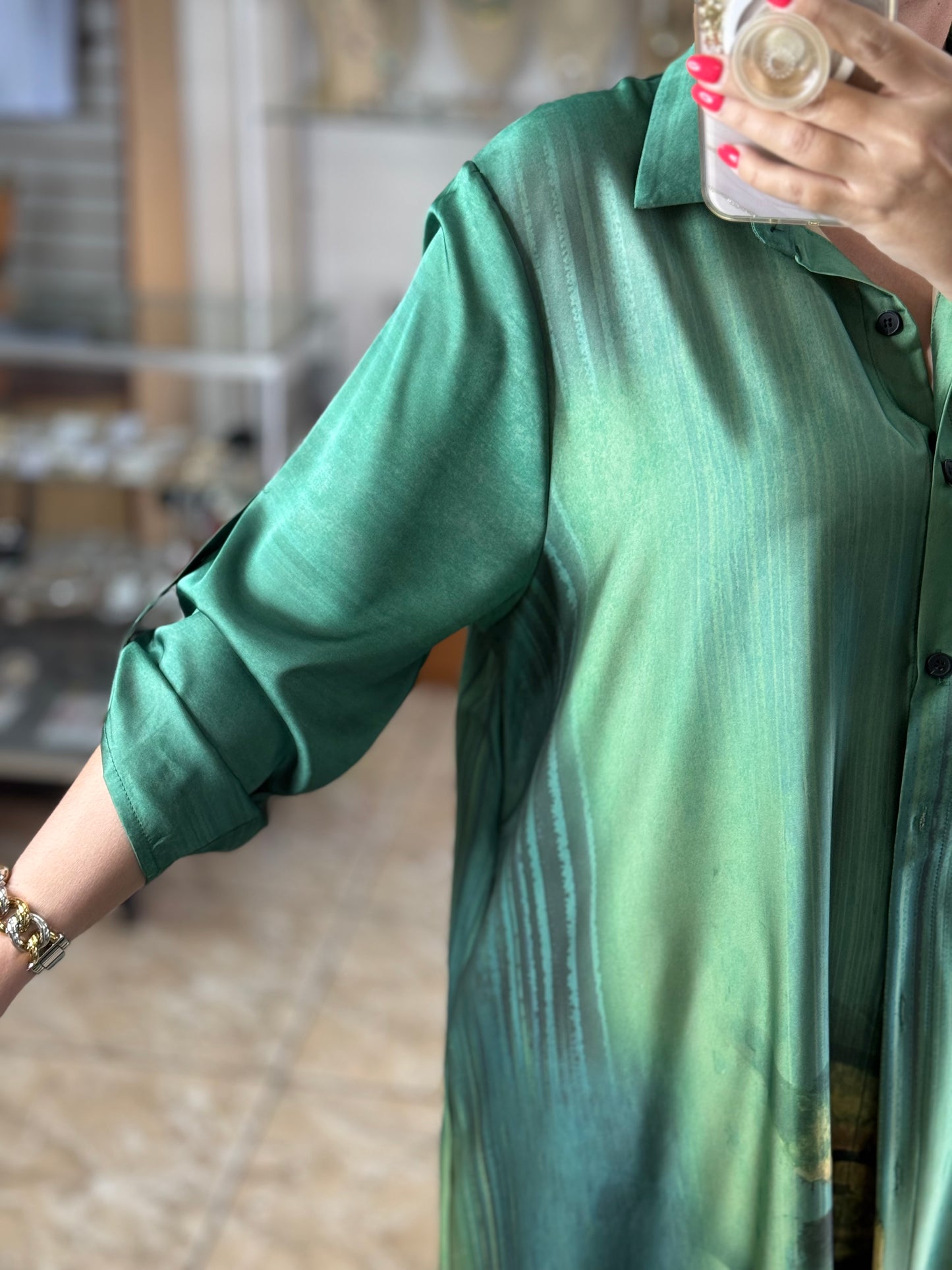 OS Silk Dress/Pant Set (NO RETURNS OR EXCHANGE)