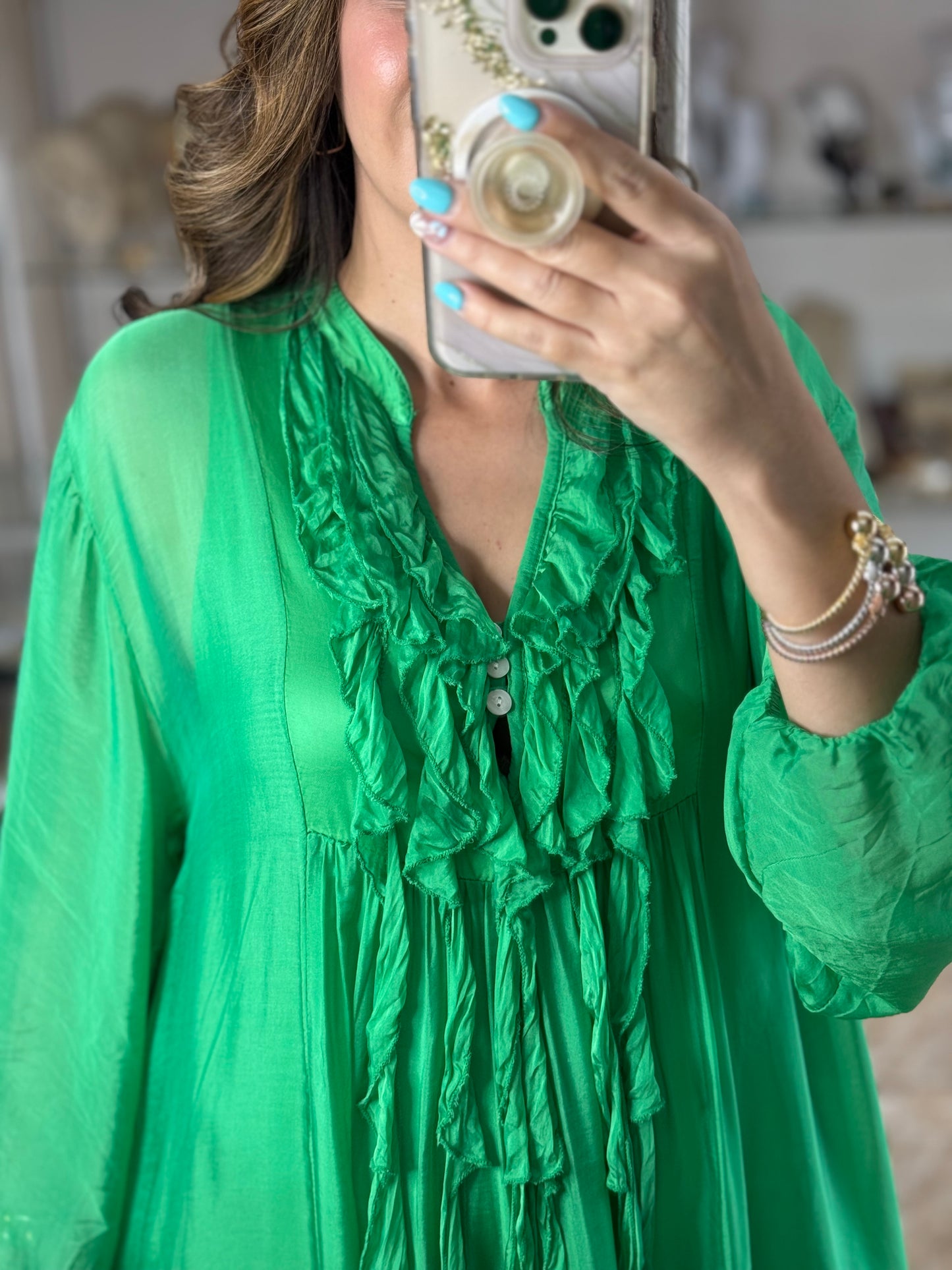 OS Silk Maxi Dress (NO RETURNS OR EXCHANGE)