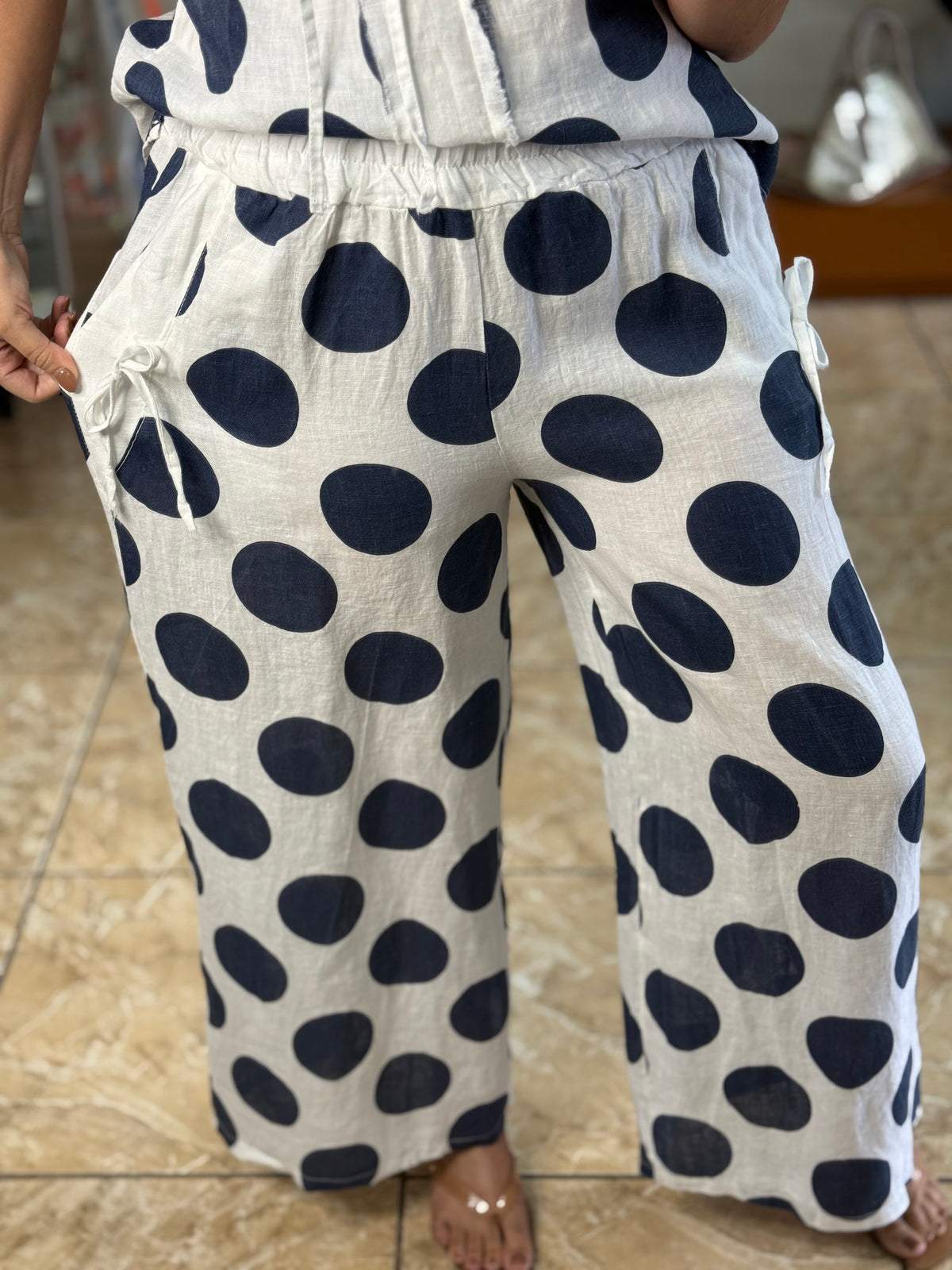 Polka Dots and Ribbons OS Linen Set (NO RETURNS OR EXCHANGE)