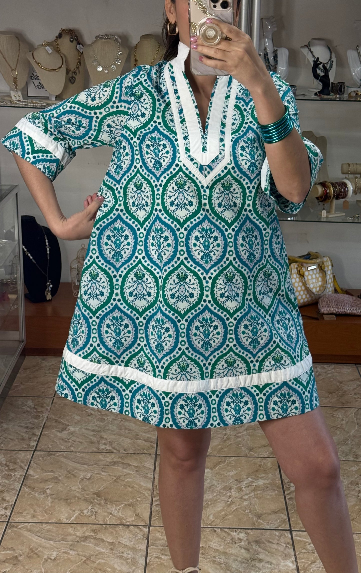 Teal Green Mini Dress (FINAL SALE)