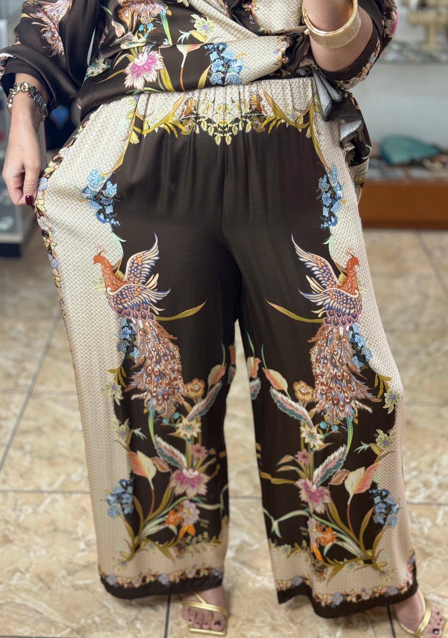 Birds & Flowers OS Satin Set (NO RETURNS OR EXCHANGE)