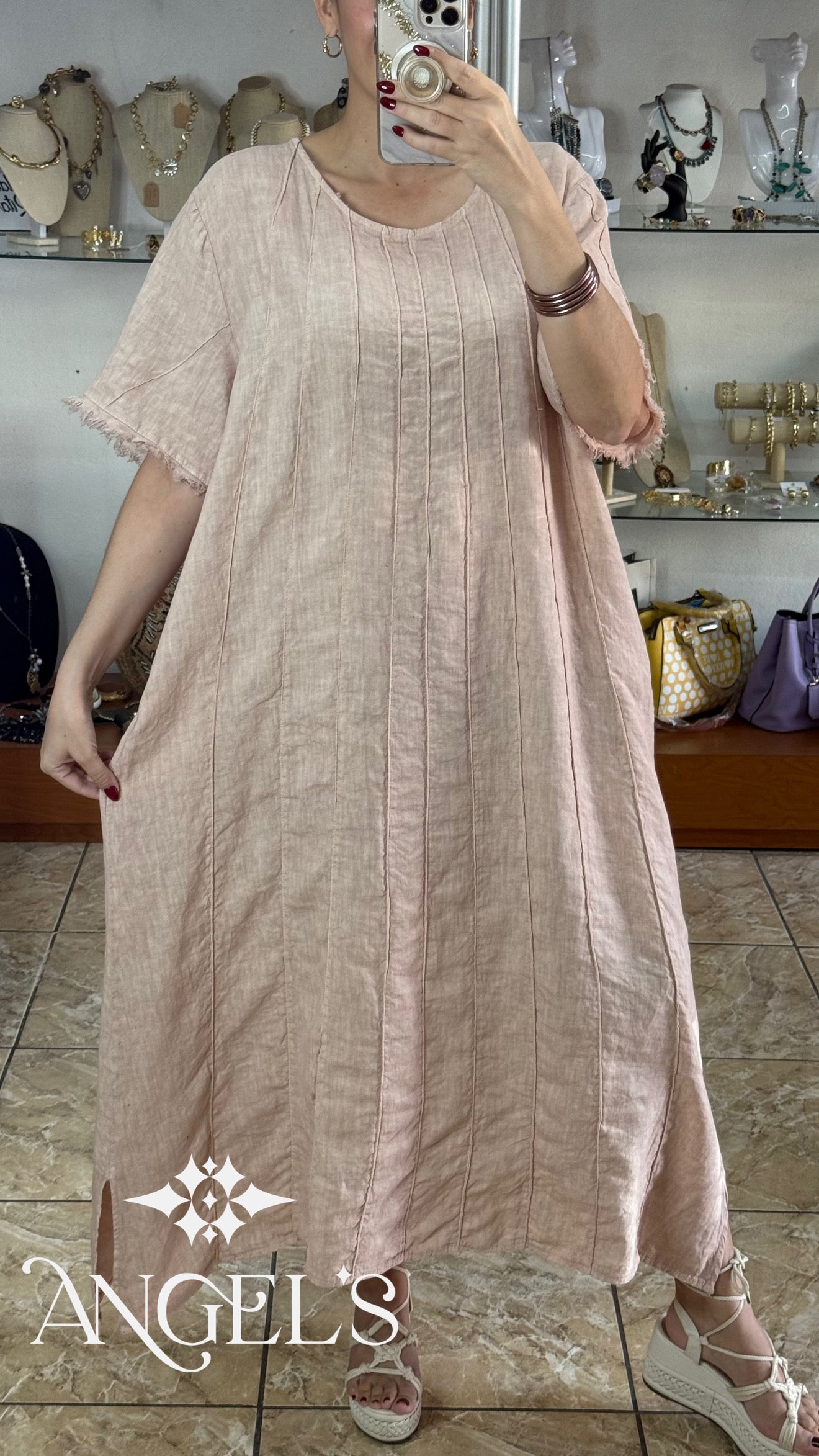 Linen OS Maxi Dress (FINAL SALE)