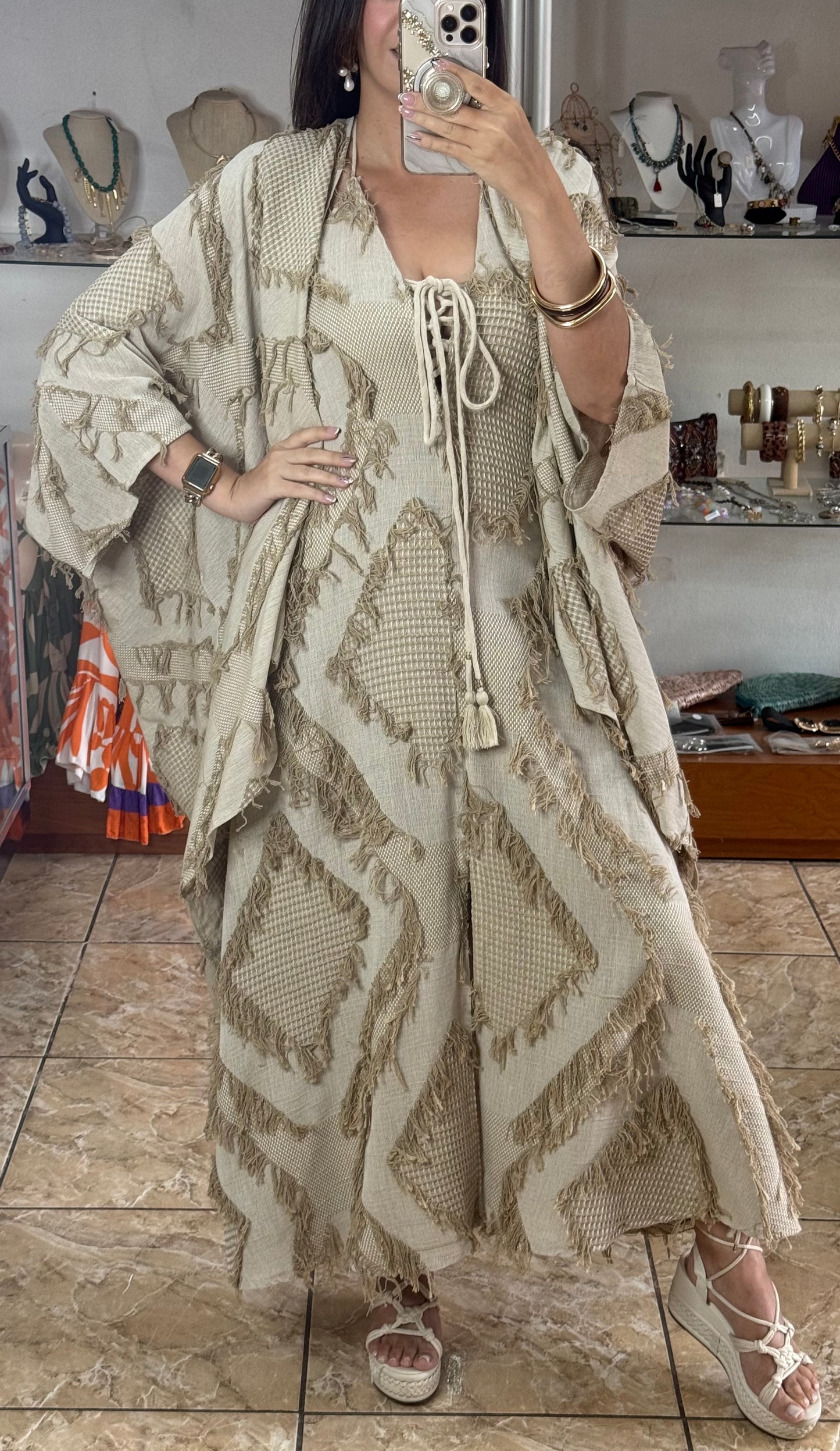 OS Halter Dress & Kimono Set (NO RETURNS OR EXCHANGE)