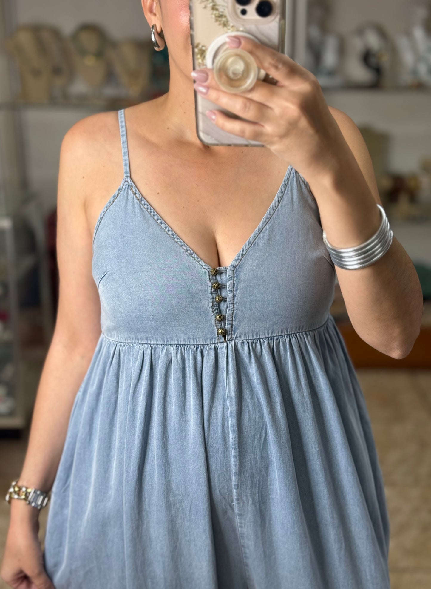 Harem Denim Jumpsuit