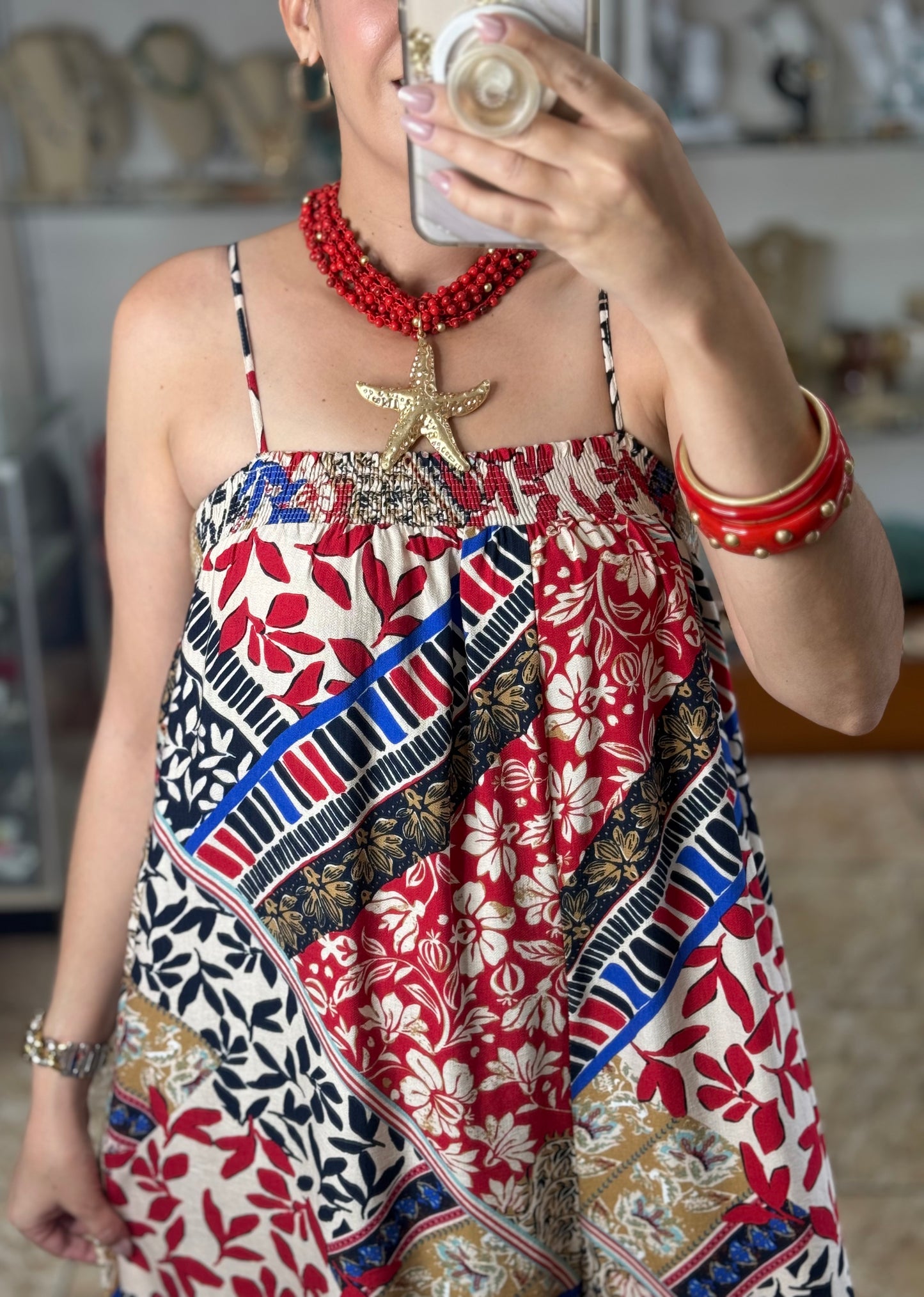 Red/Multi Jumpsuit