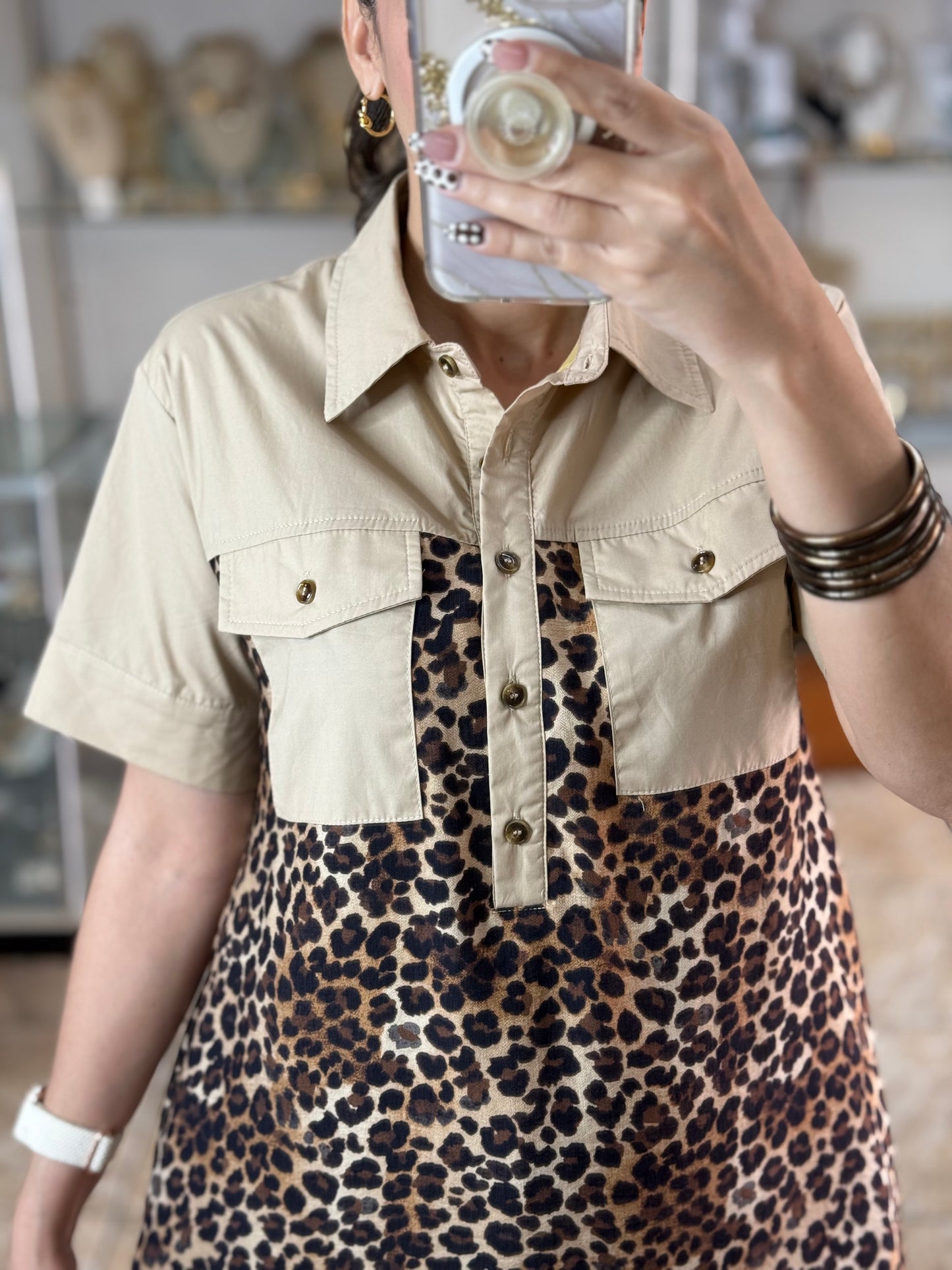 Leopard/Camel Mini Dress