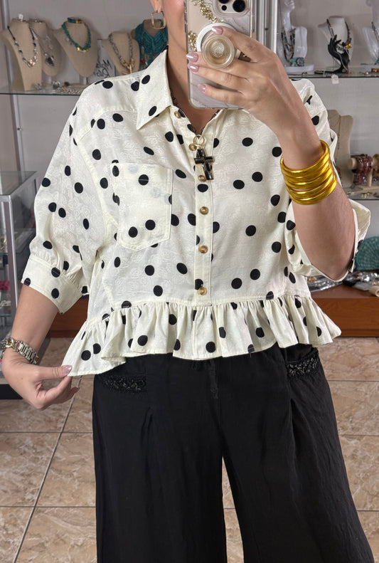 Floral Polkadot Top