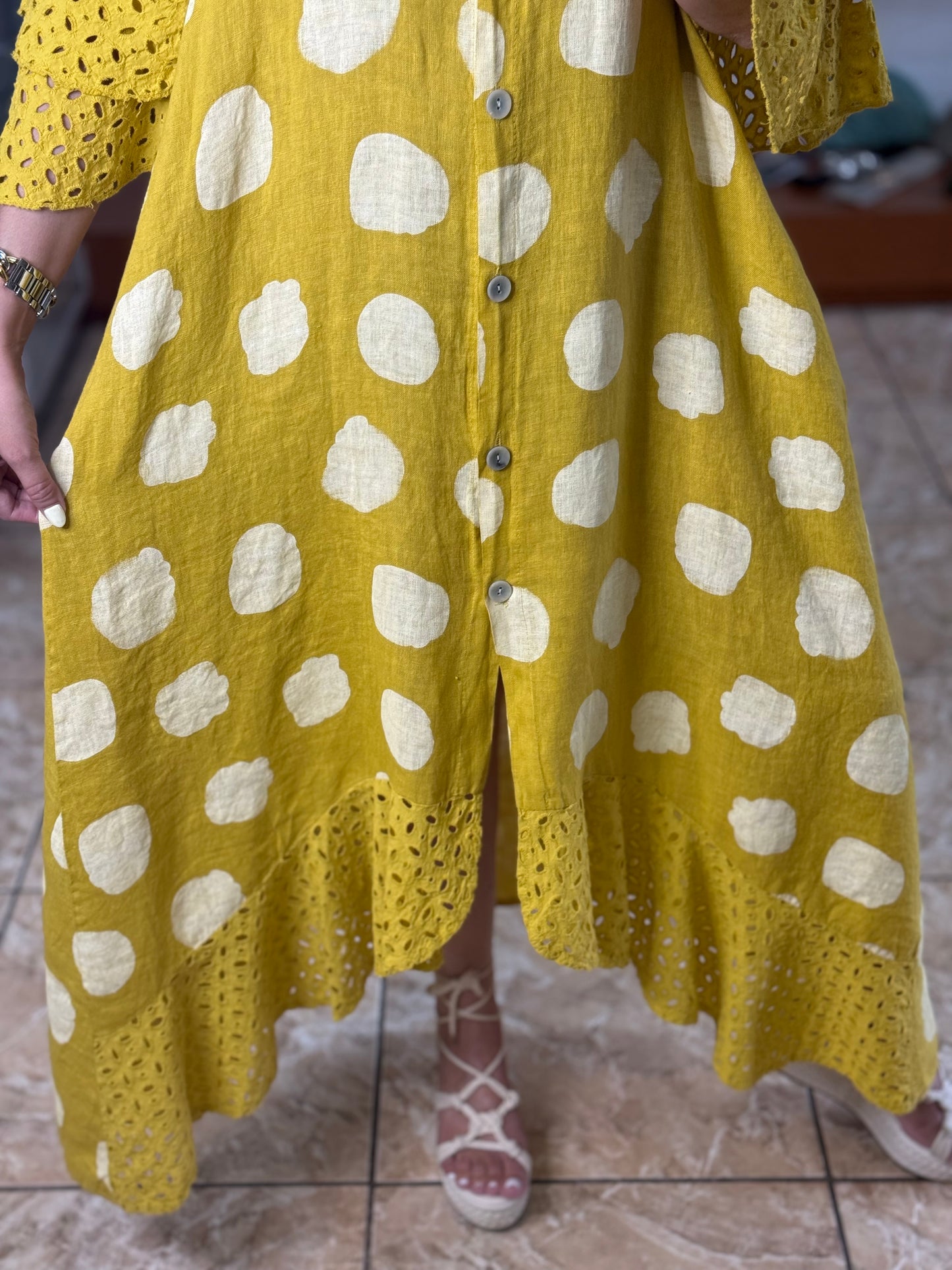 Macarena OS Polkadot Maxi Dress (NO RETURNS OR EXCHANGE)