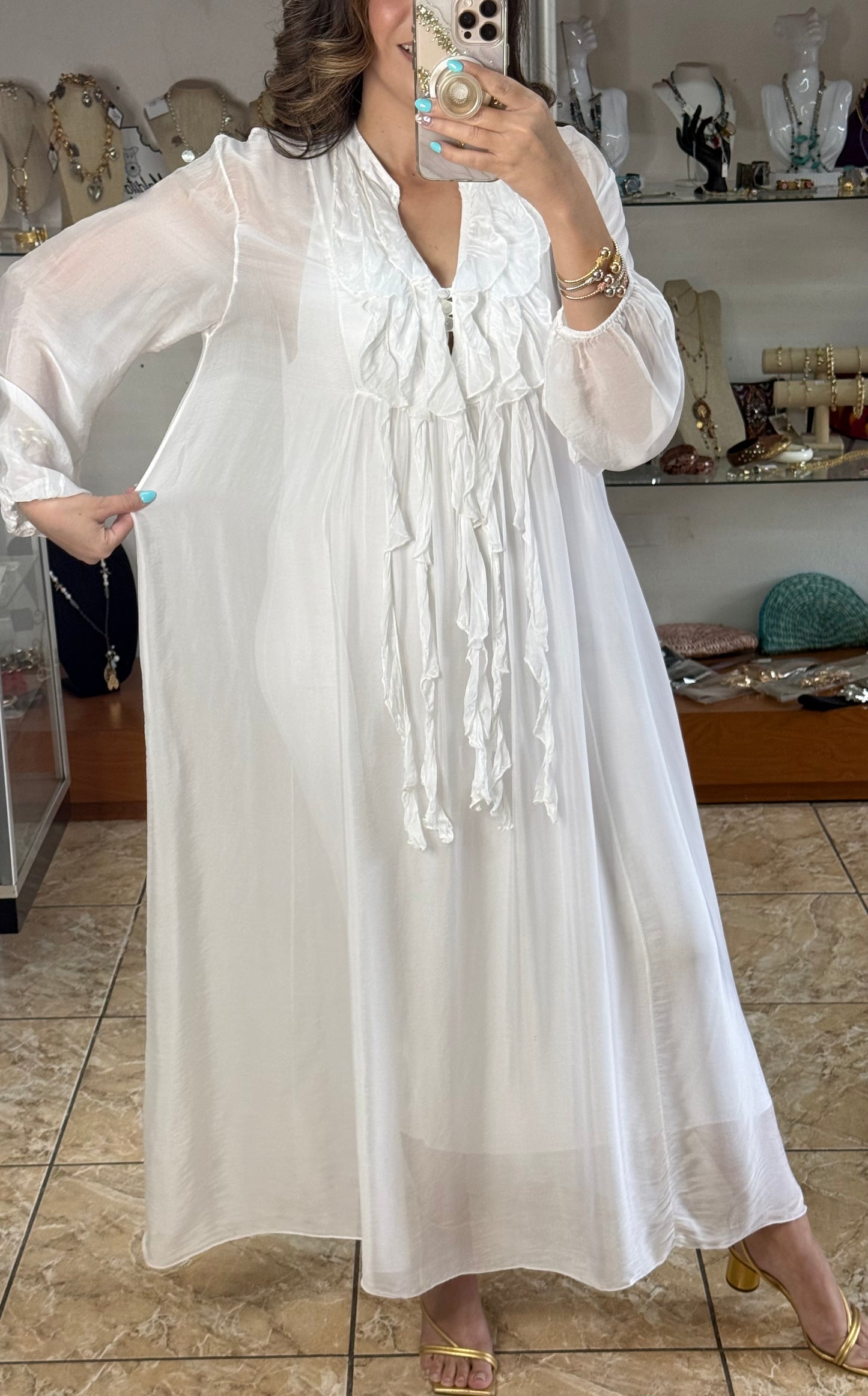 OS Silk Maxi Dress (NO RETURNS OR EXCHANGE)