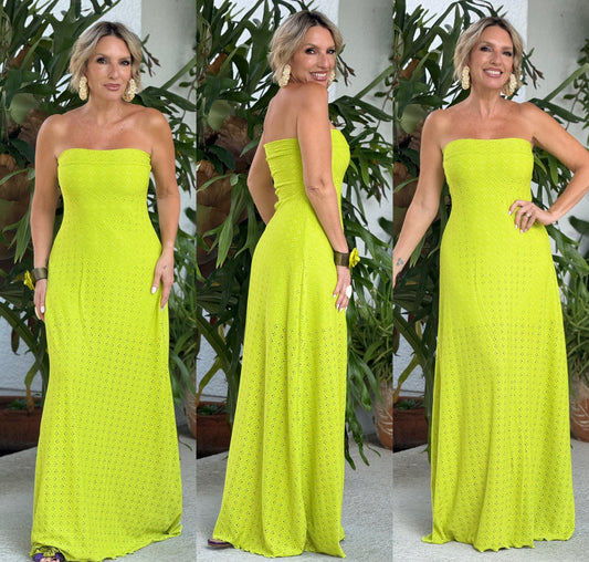 Strapless Maxi Dress by Pía Colors