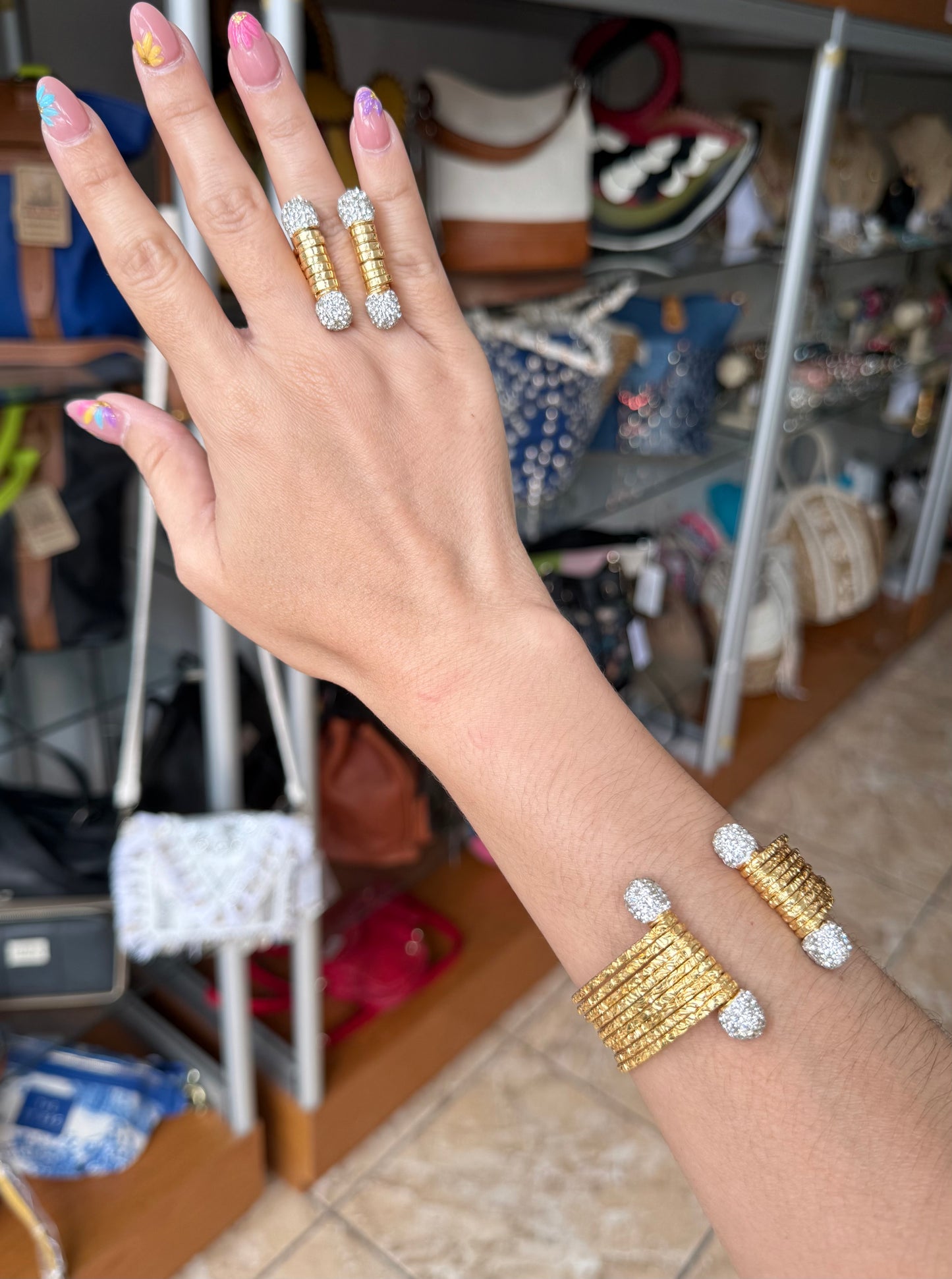 Gold and Rhinestones Set