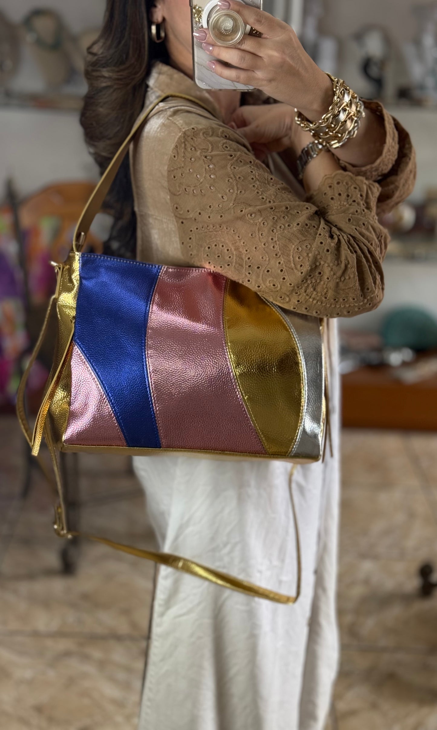 Multicolor Bag with Wallet (FINAL SALE)