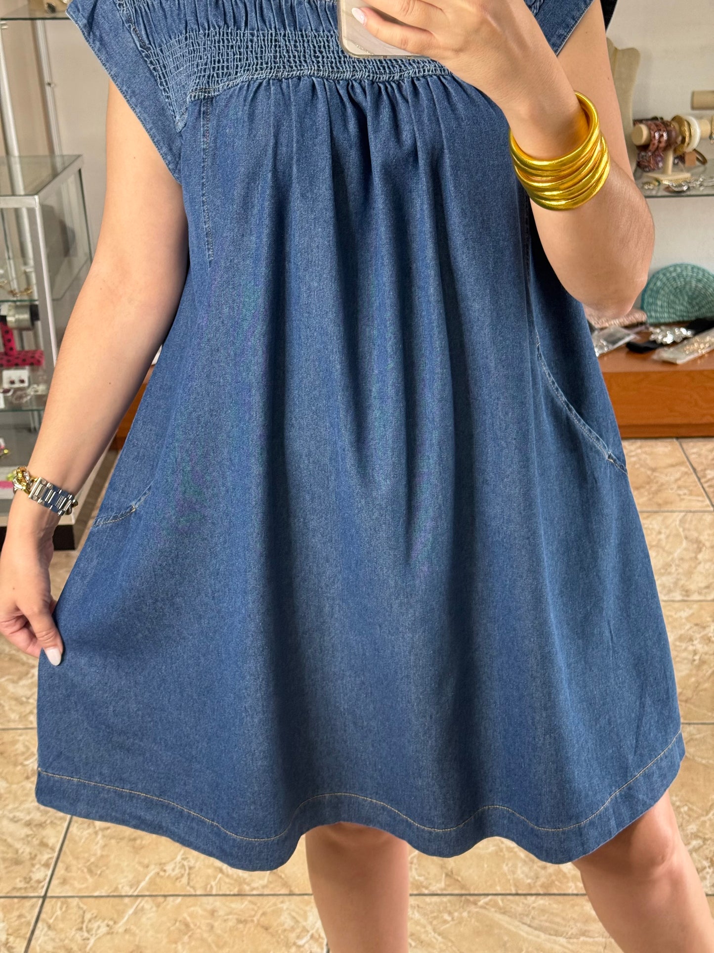 Oversize Fit Denim Dress