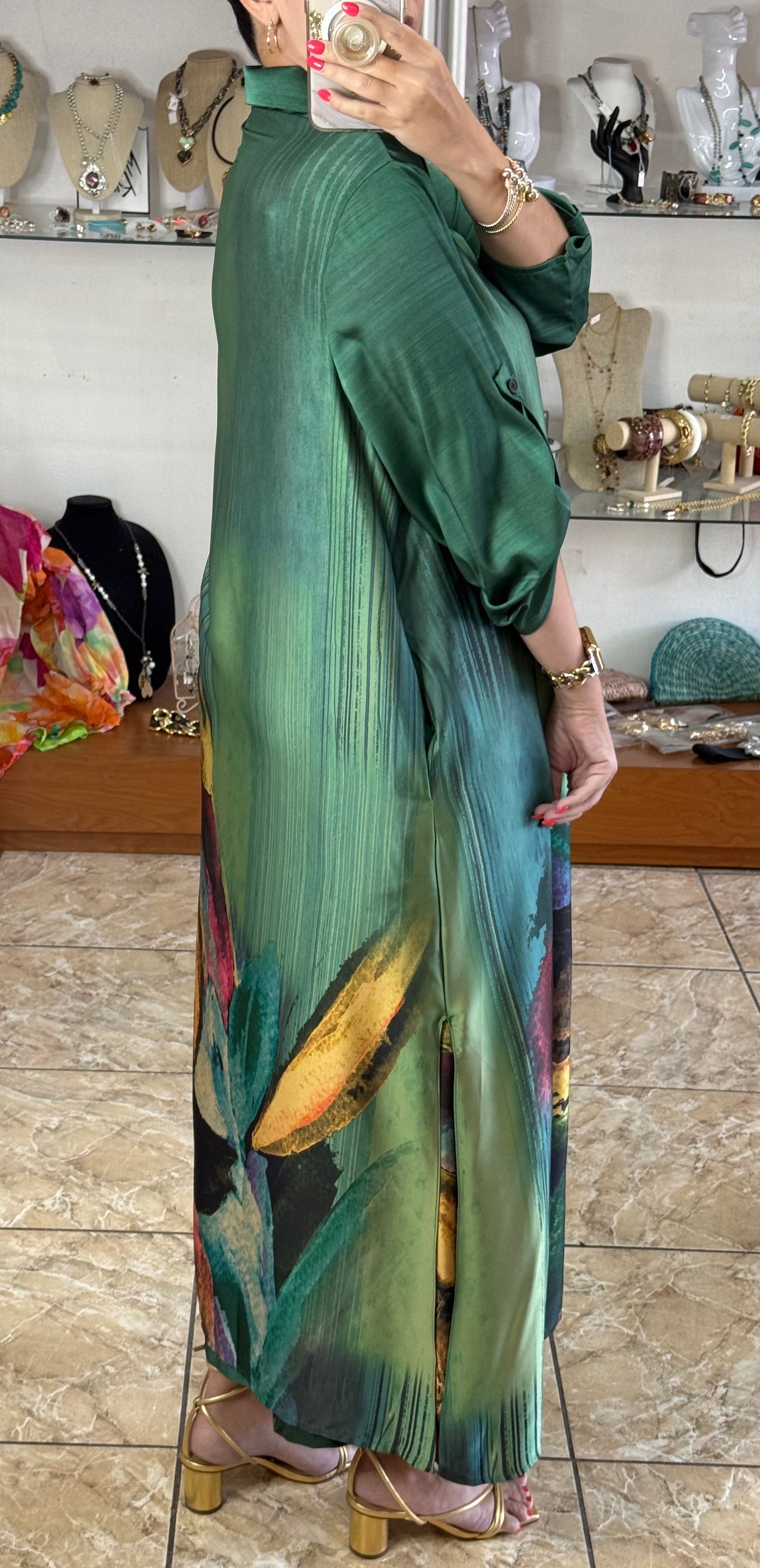 OS Silk Dress/Pant Set (NO RETURNS OR EXCHANGE)