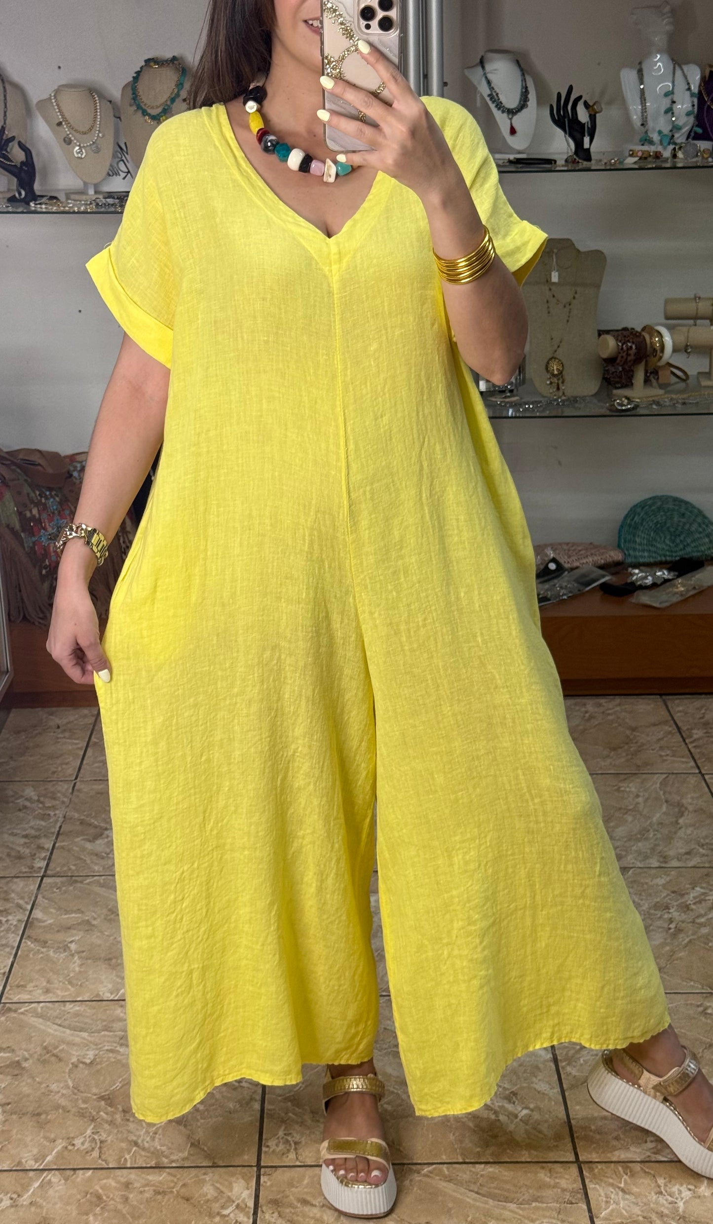 OS Linen Jumpsuit (NO RETURNS OR EXCHANGE)
