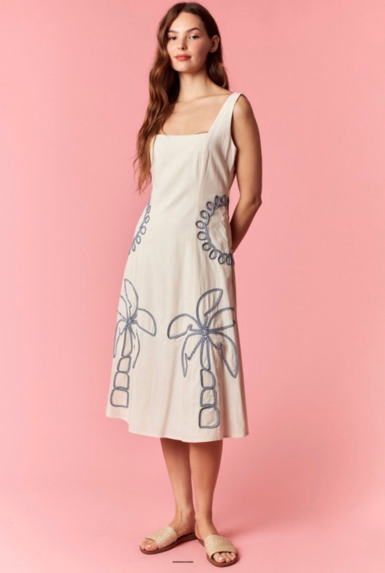 Palm Tree Midi Dress