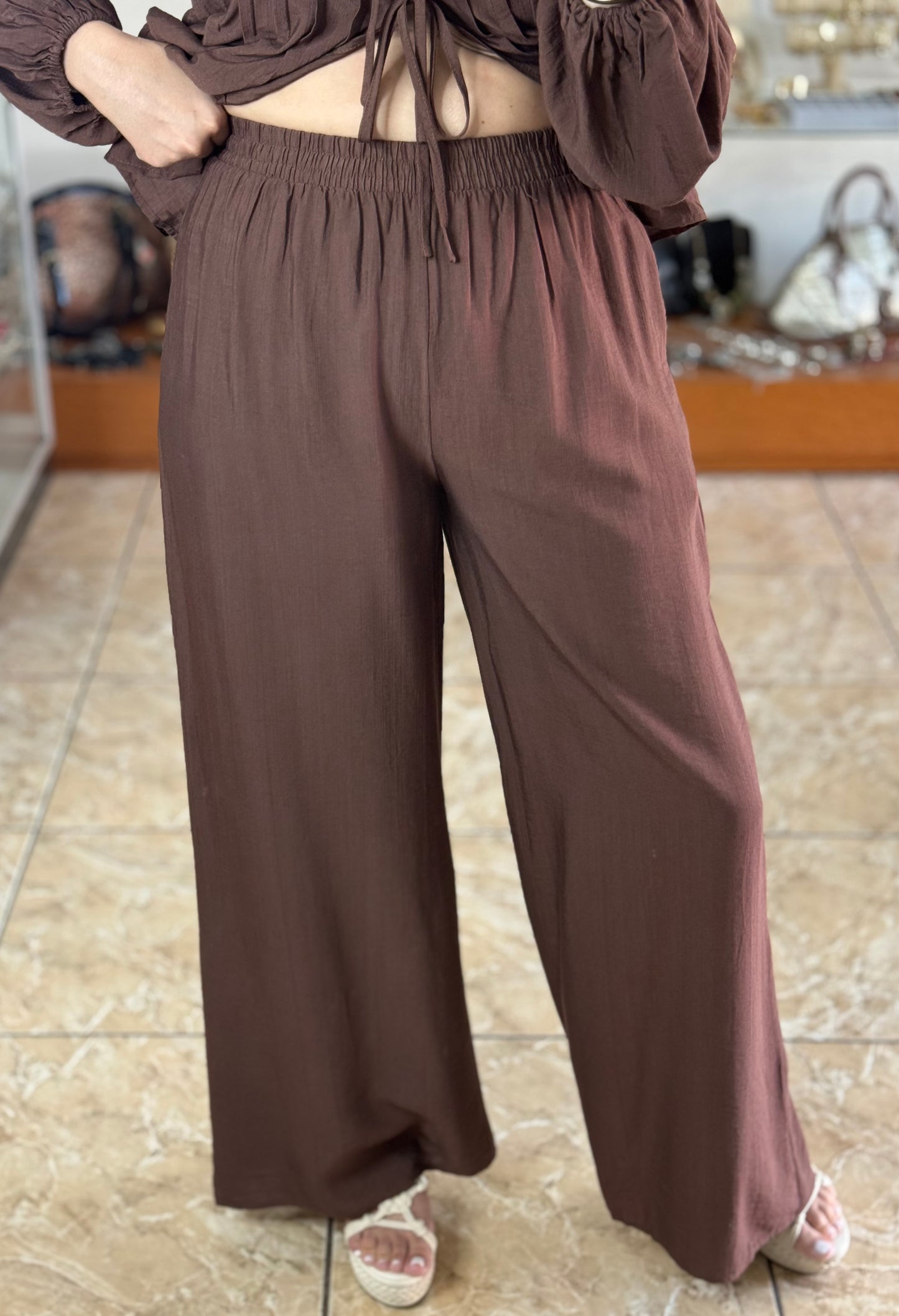 Open Top and Pant Set