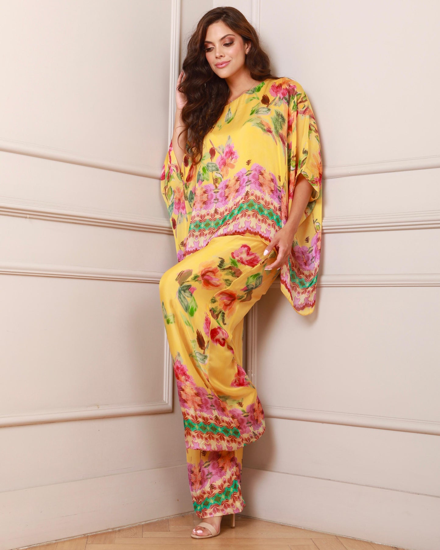 Mixed Watercolor Floral Silk OS Set (FINAL SALE)