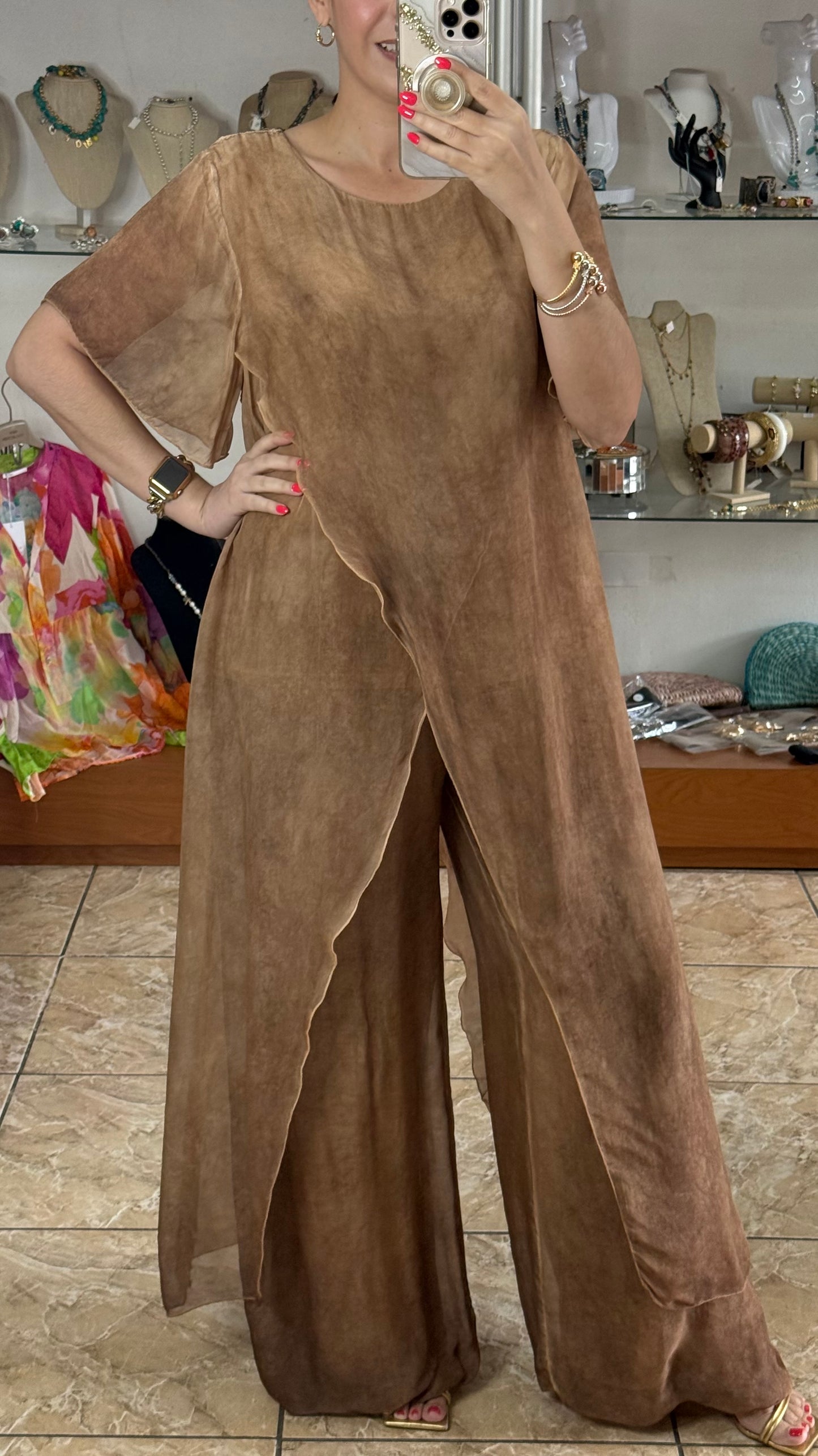 Silk OS Top and Pant Set (NO RETURNS OR EXCHANGE)