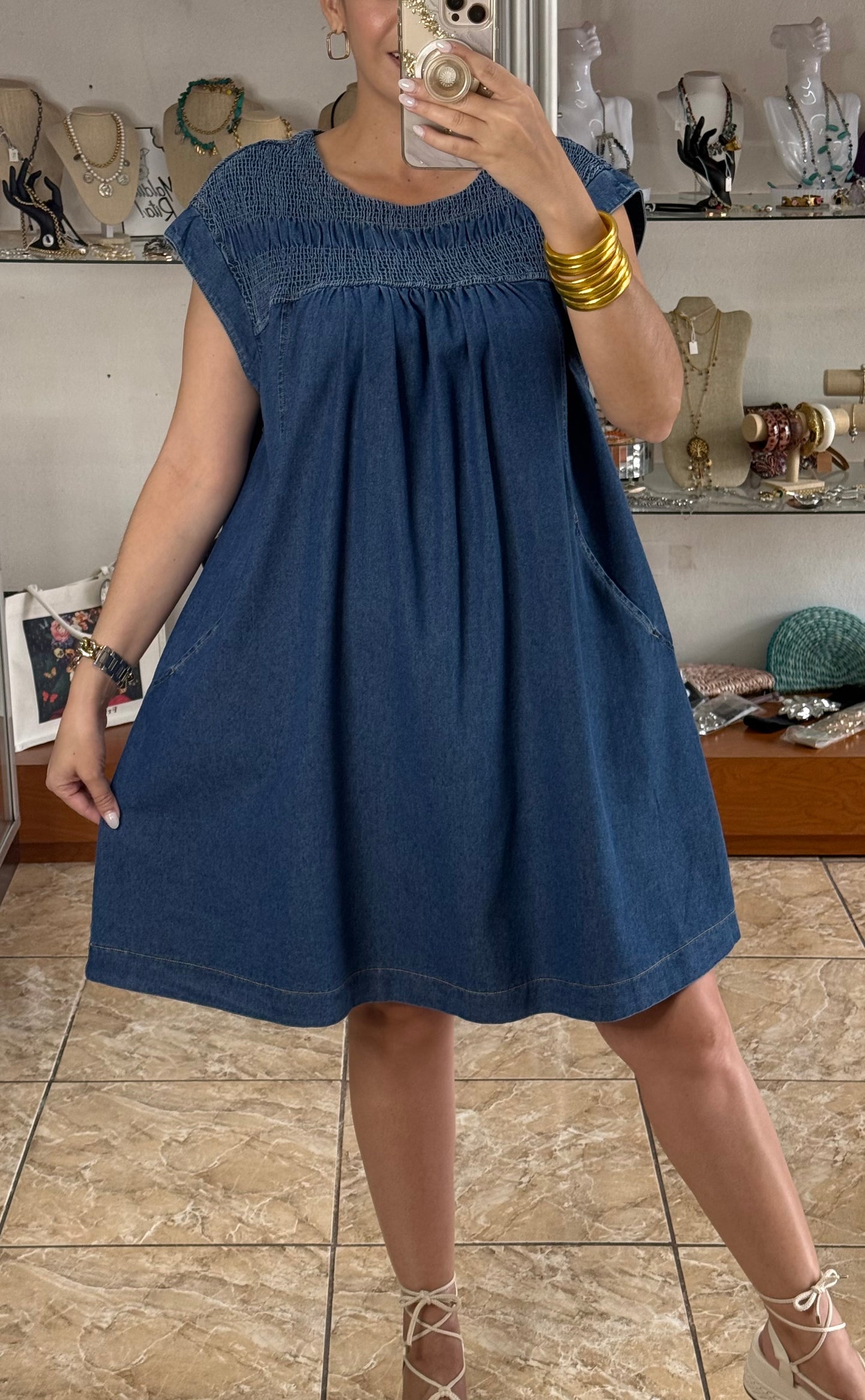 Oversize Fit Denim Dress