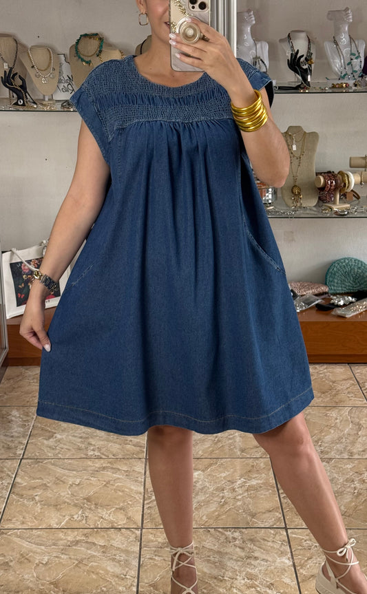 Oversize Fit Denim Dress