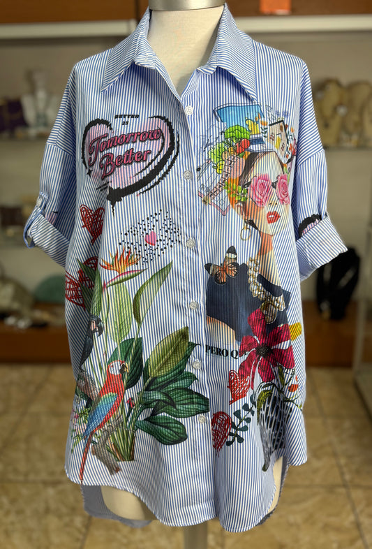 Tomorrow Better OS Tunic Top (NO RETURNS OR EXCHANGE)