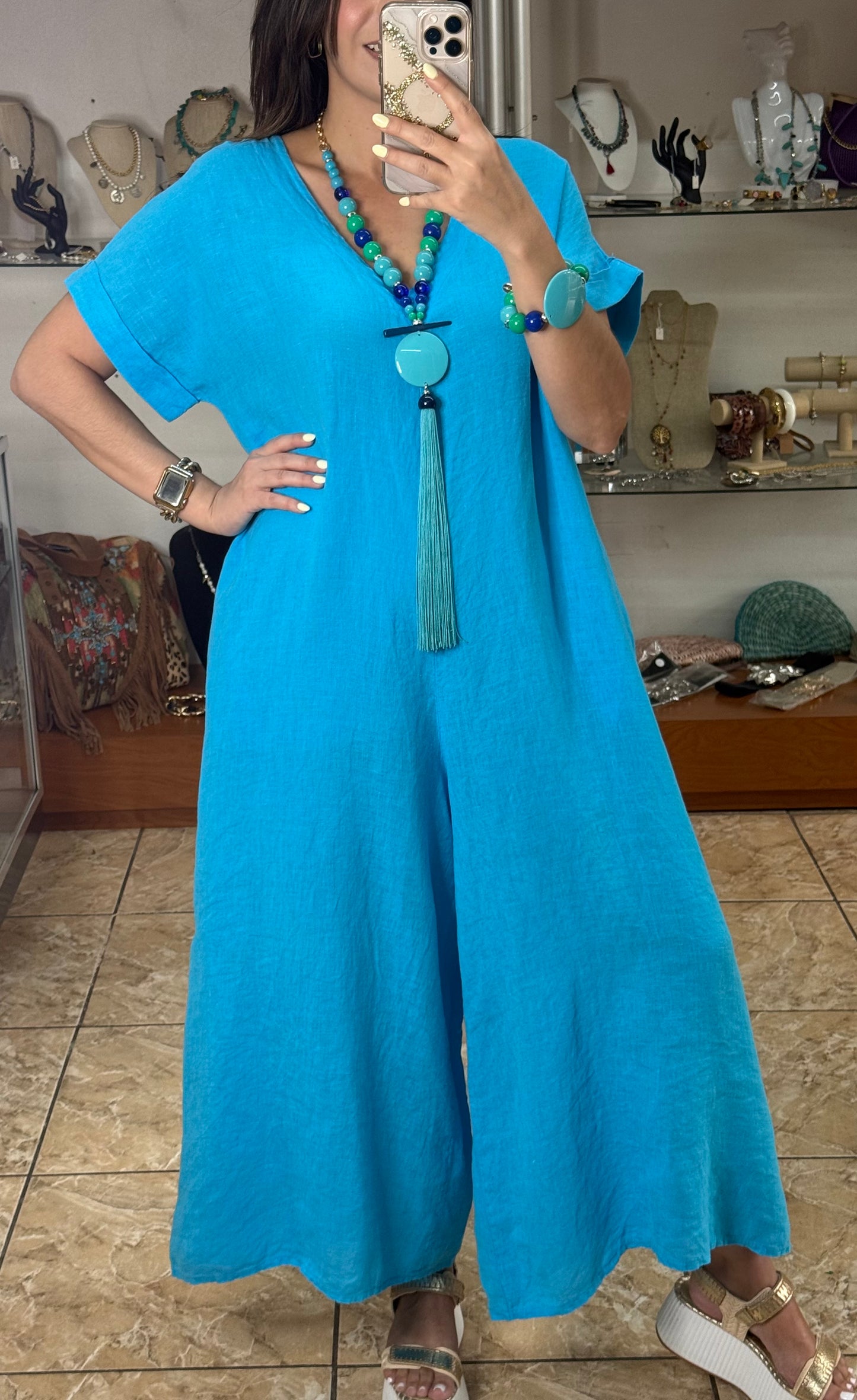OS Linen Jumpsuit (NO RETURNS OR EXCHANGE)