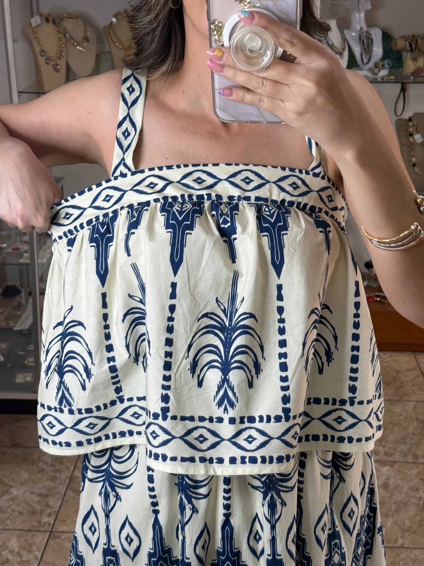 Top and Skirt Boho Set