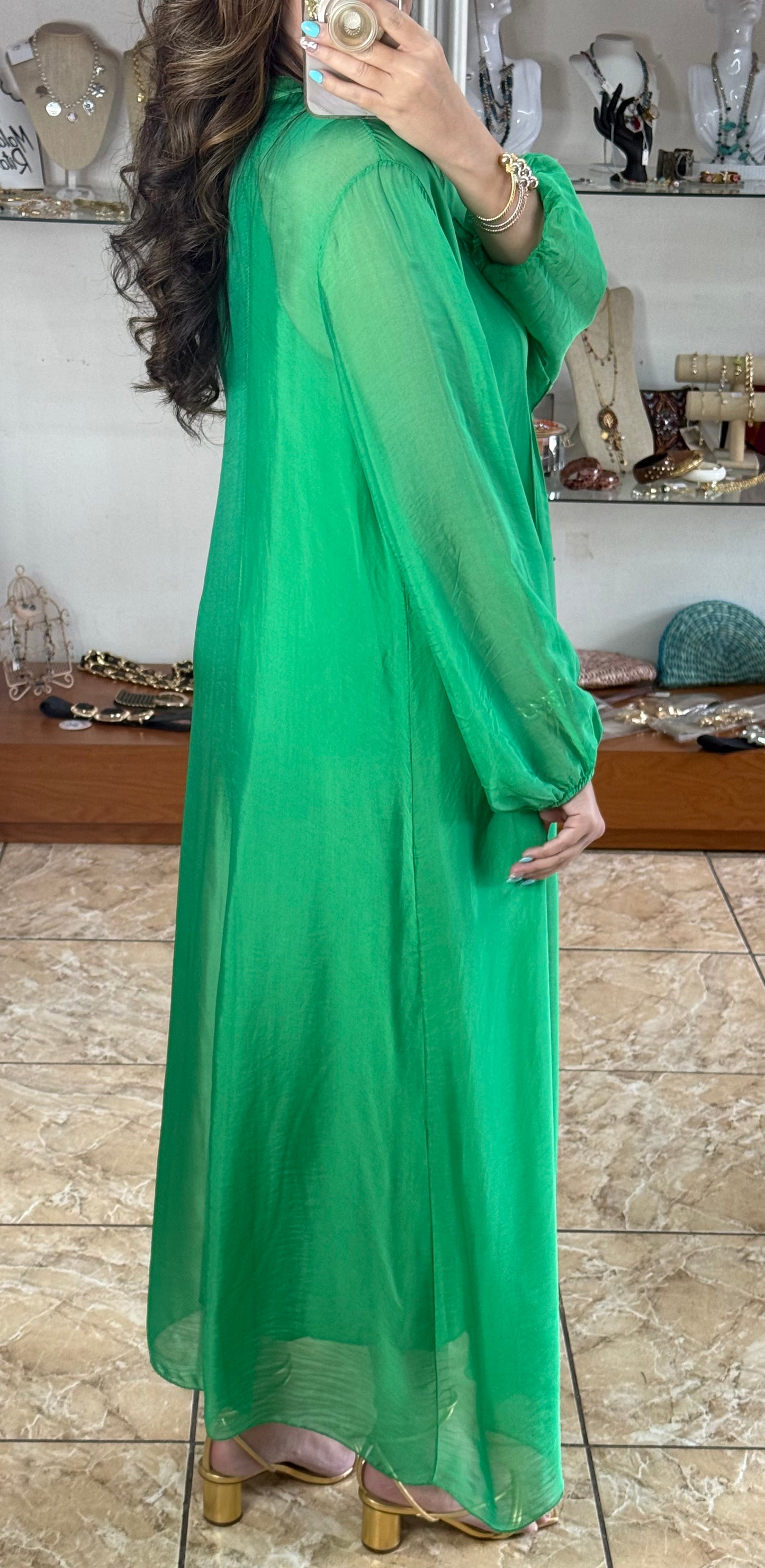 OS Silk Maxi Dress (NO RETURNS OR EXCHANGE)