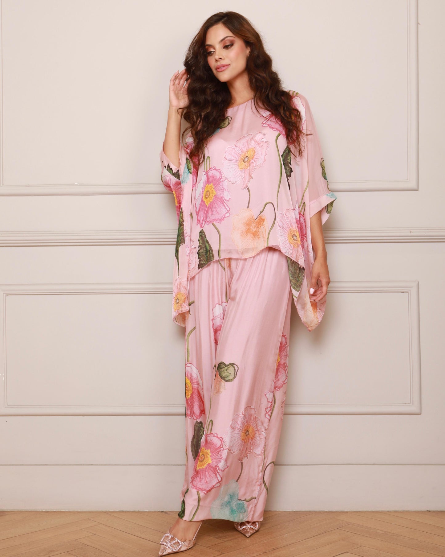 Poppy Silk OS Top and Pant Set (FINAL SALE)