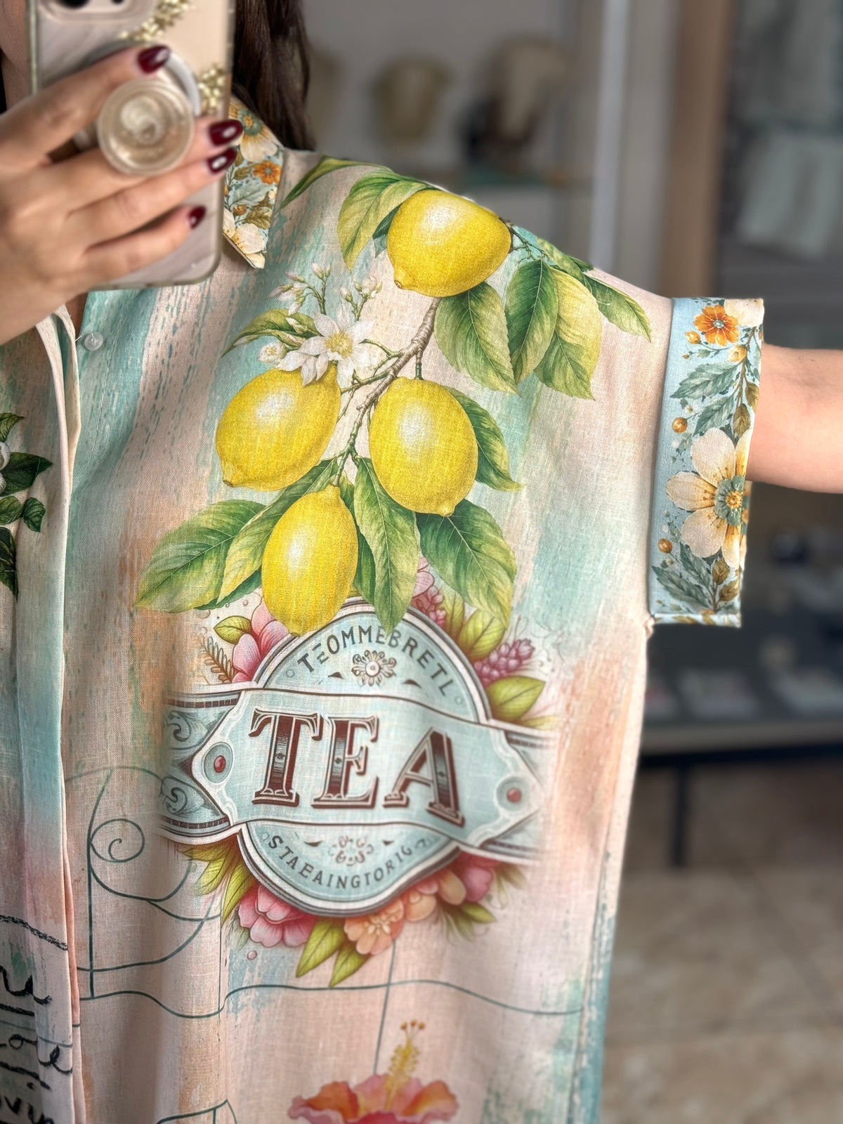OS Frida, Lemons & Tea Dress (NO RETURNS OR EXCHANGE)