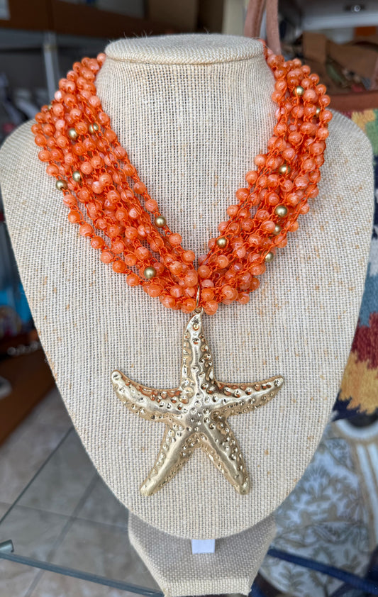 Beads Starfish Necklace (FINAL SALE)