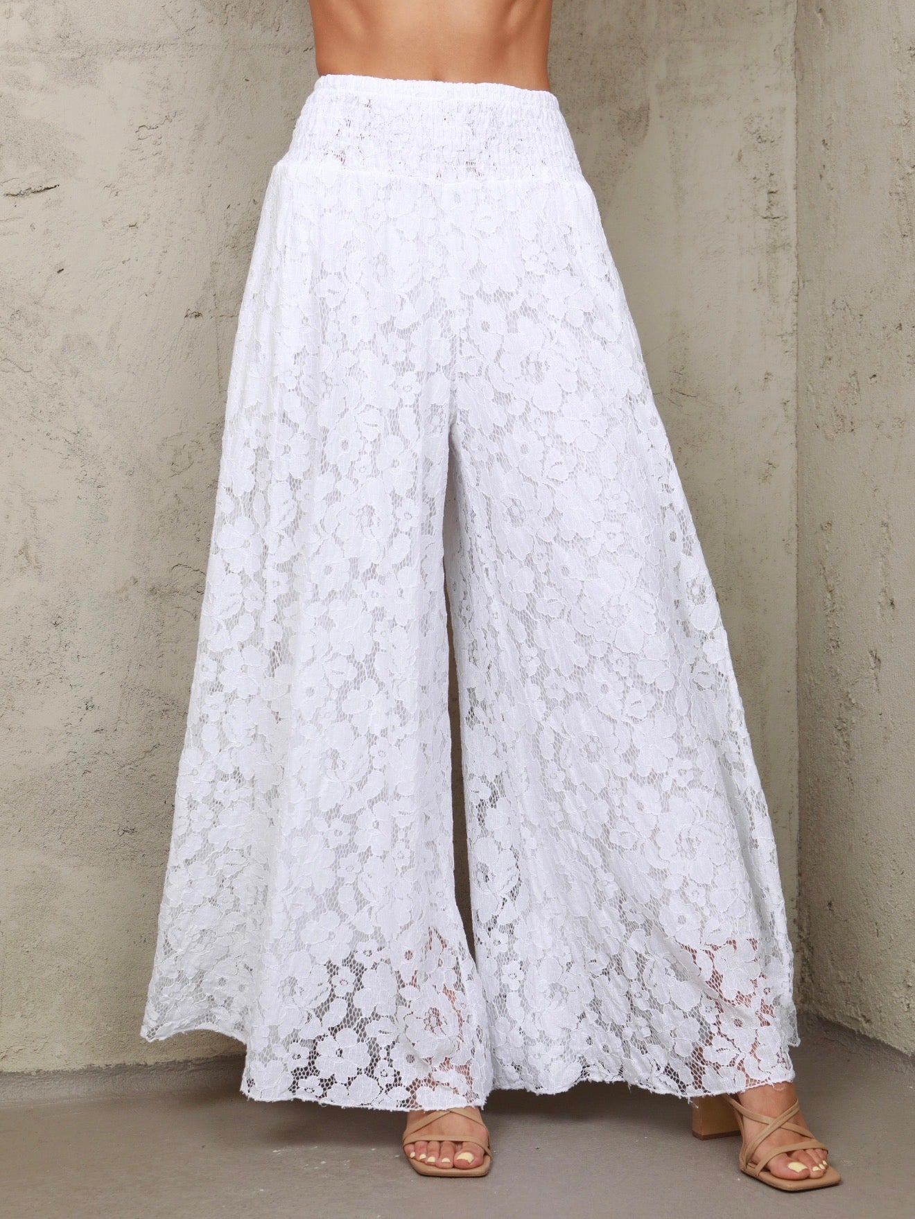 OS Plus Lace Palazzo Pant (FINAL SALE)