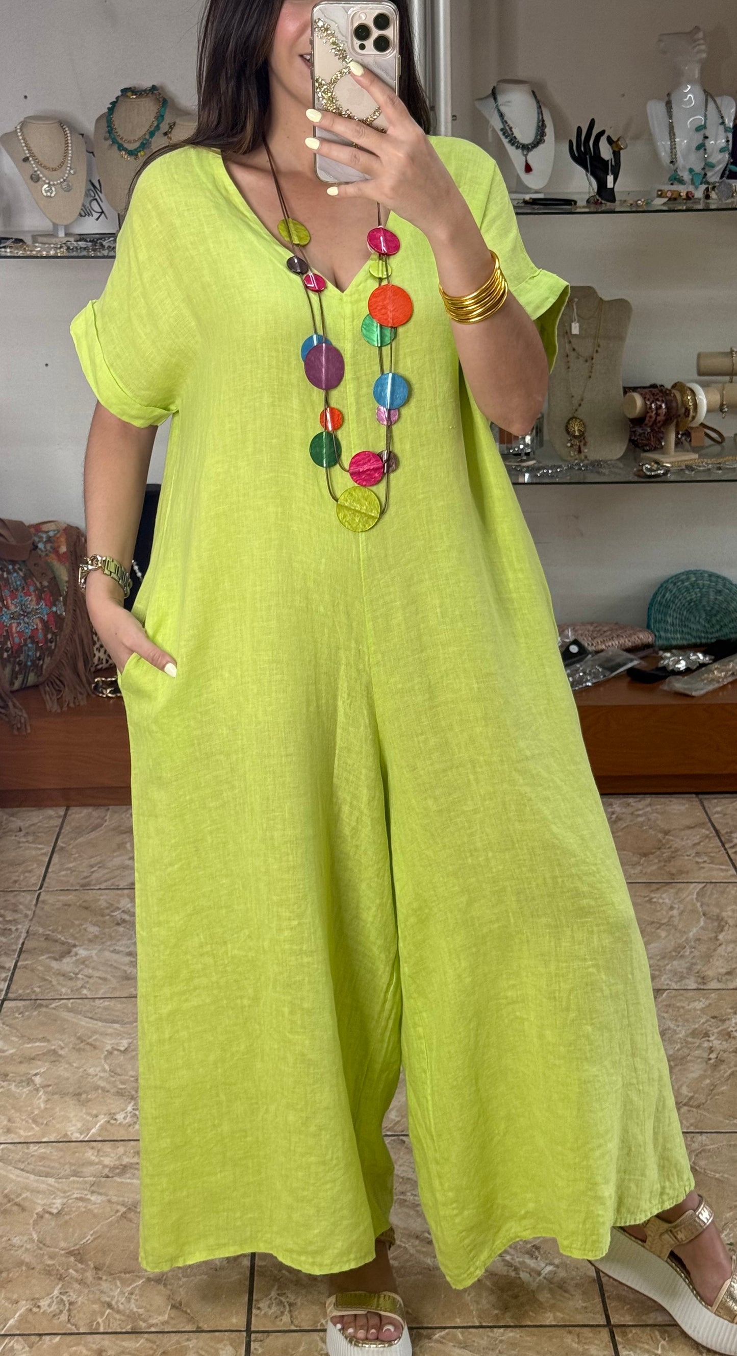 OS Linen Jumpsuit (NO RETURNS OR EXCHANGE)