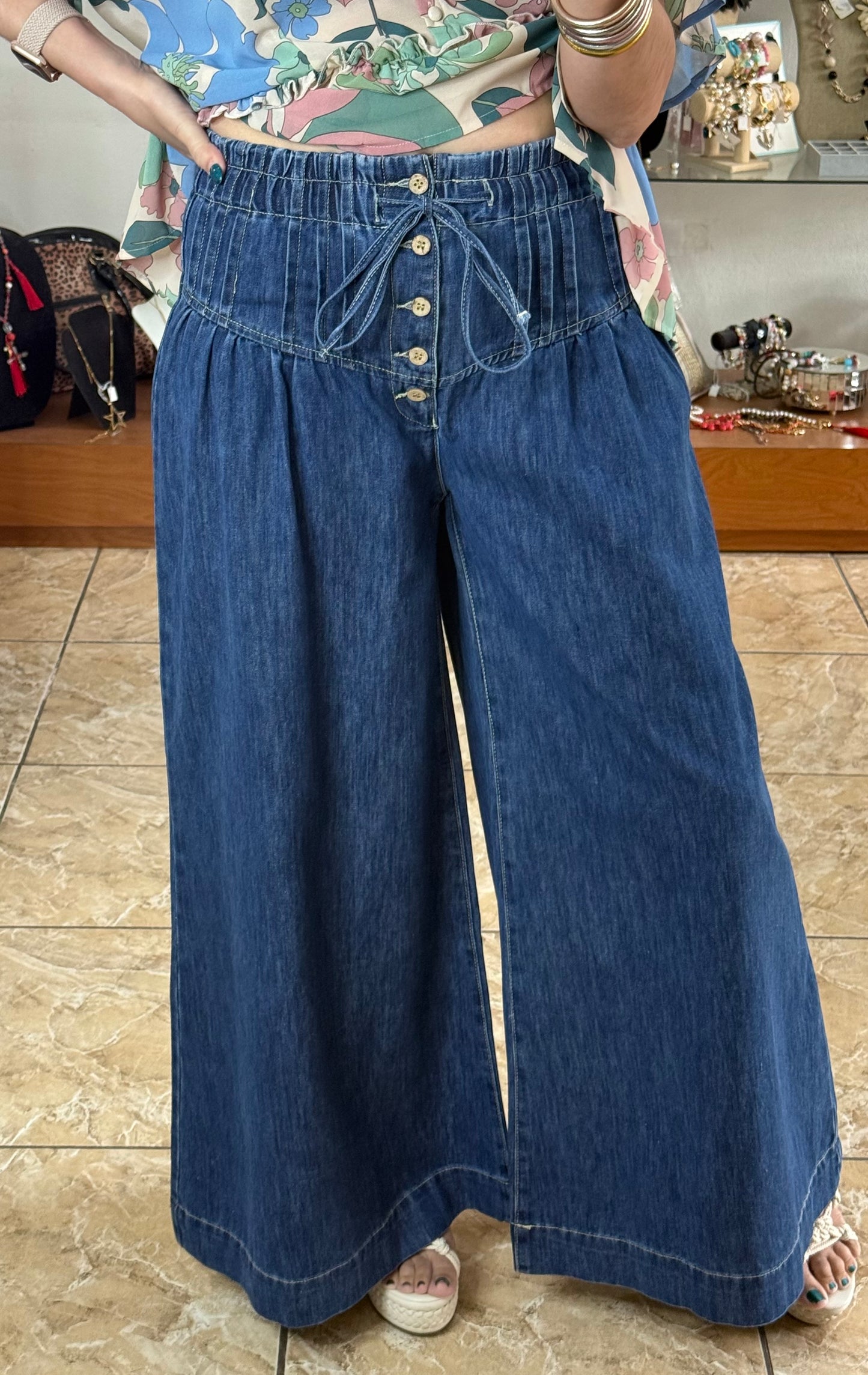 Wide Leg Denim Pant