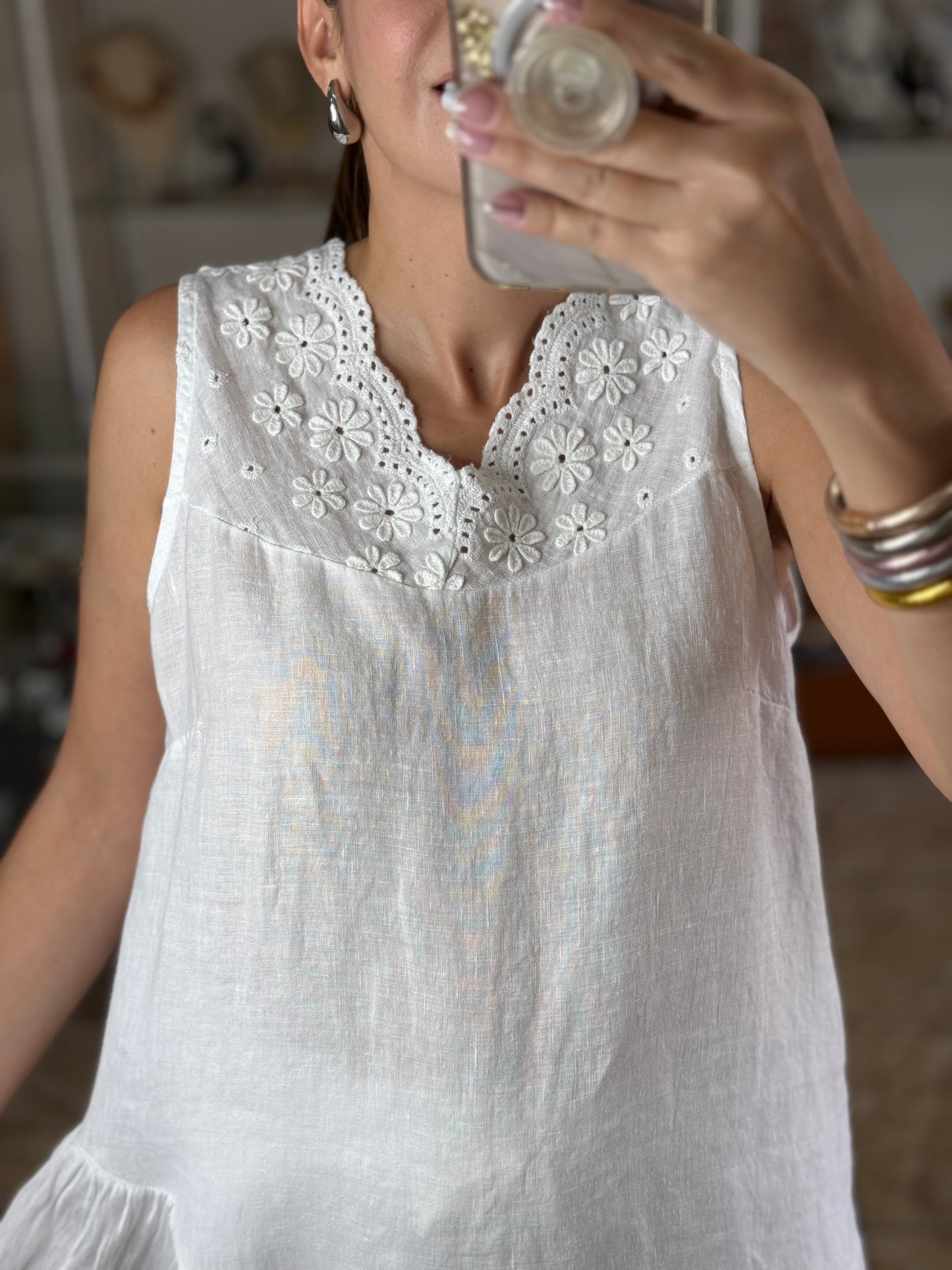 OS Linen Top & Short Set (NO RETURNS OR EXCHANGE)