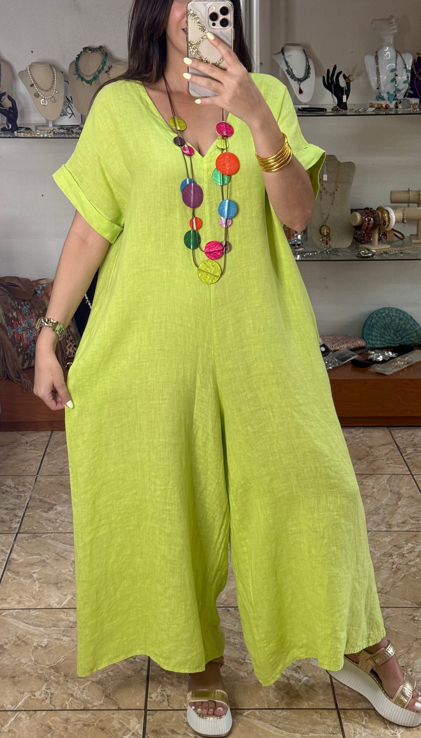 OS Linen Jumpsuit (NO RETURNS OR EXCHANGE)