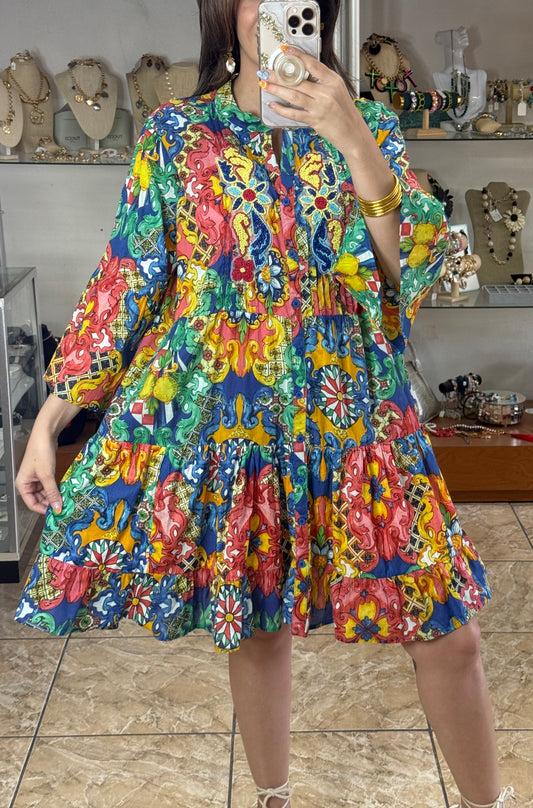 Beaded OS Boho Dress