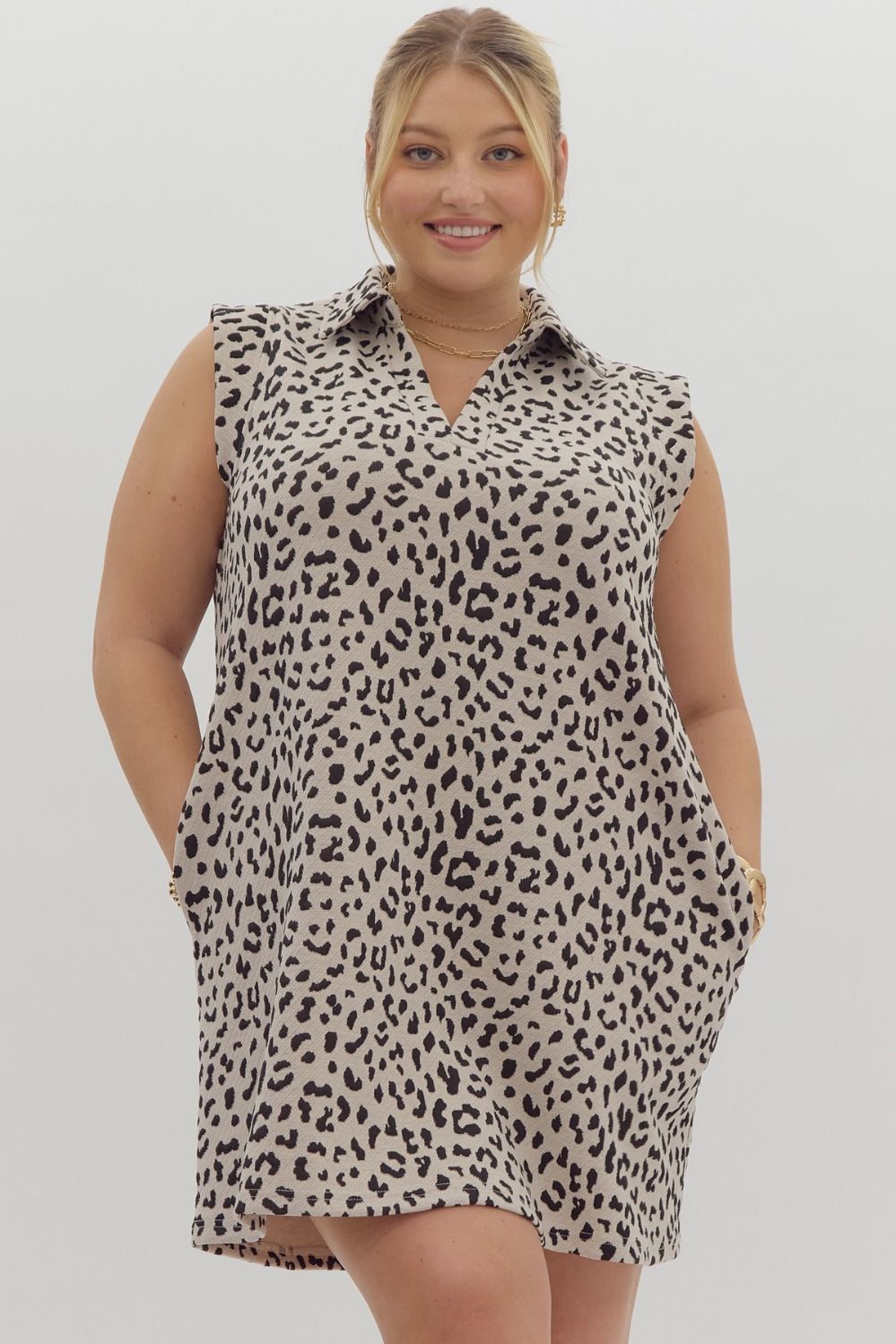 Leopard V-Neck Dress