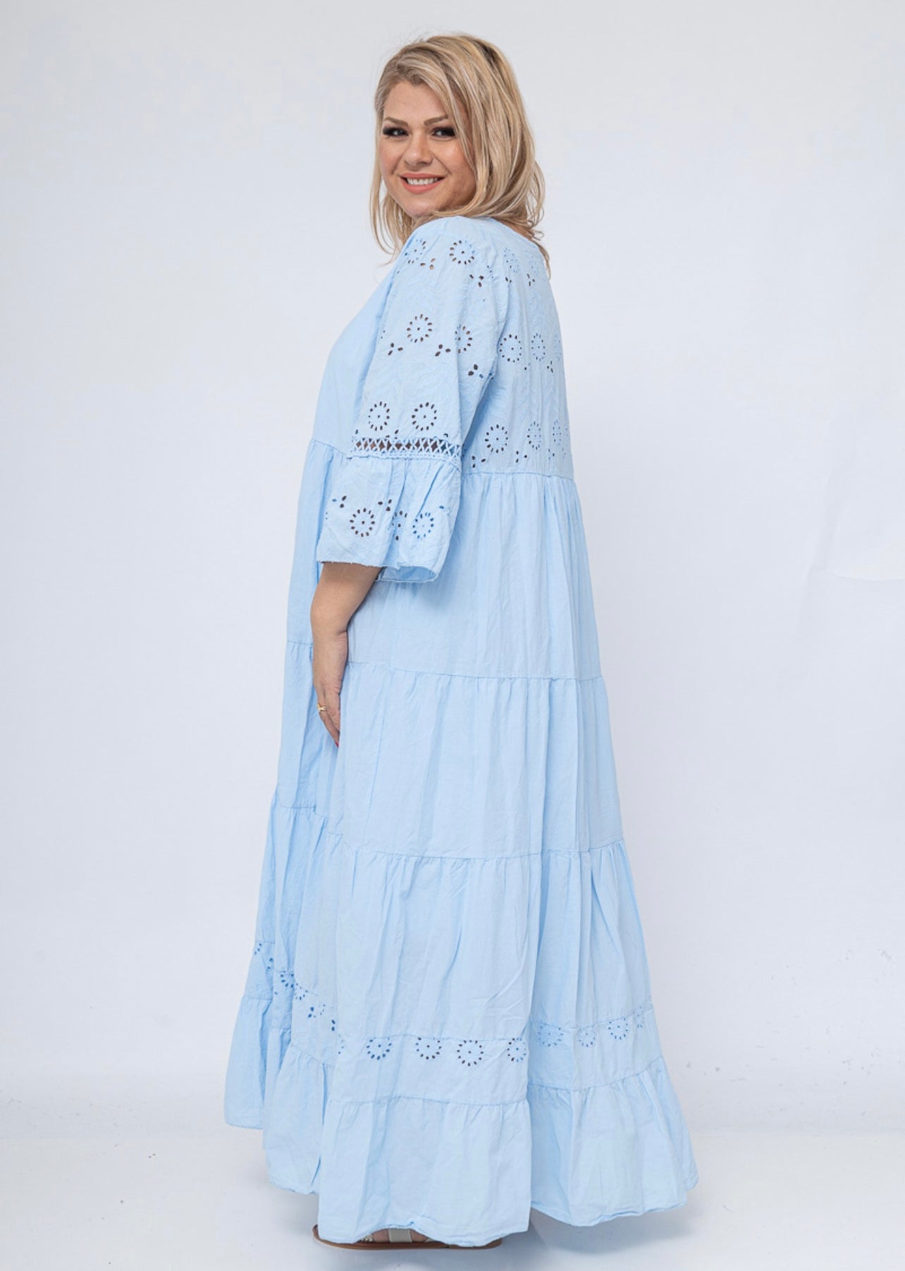 Baby Blue Maxi OS Plus Dress