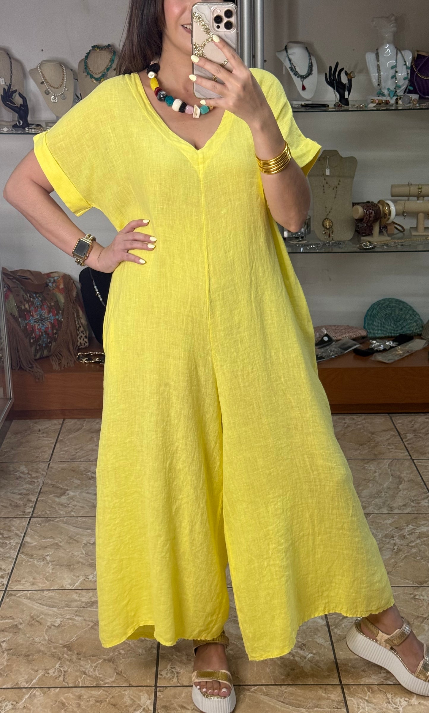 OS Linen Jumpsuit (NO RETURNS OR EXCHANGE)