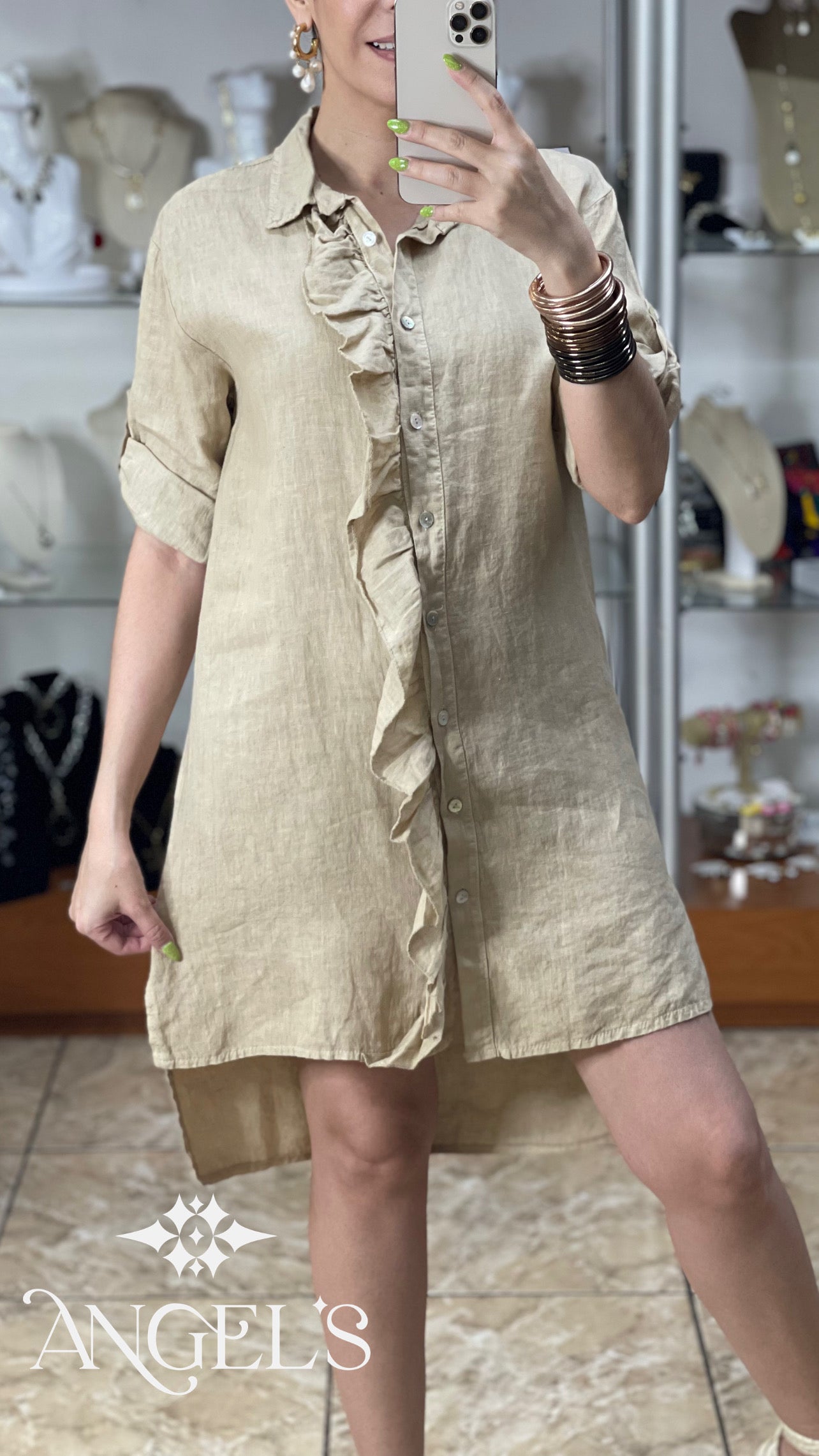 Tunic/Mini OS Linen Dress