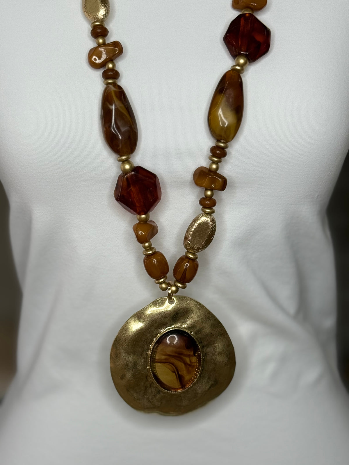 Boho-Style Amber Long Necklace (FINAL SALE)