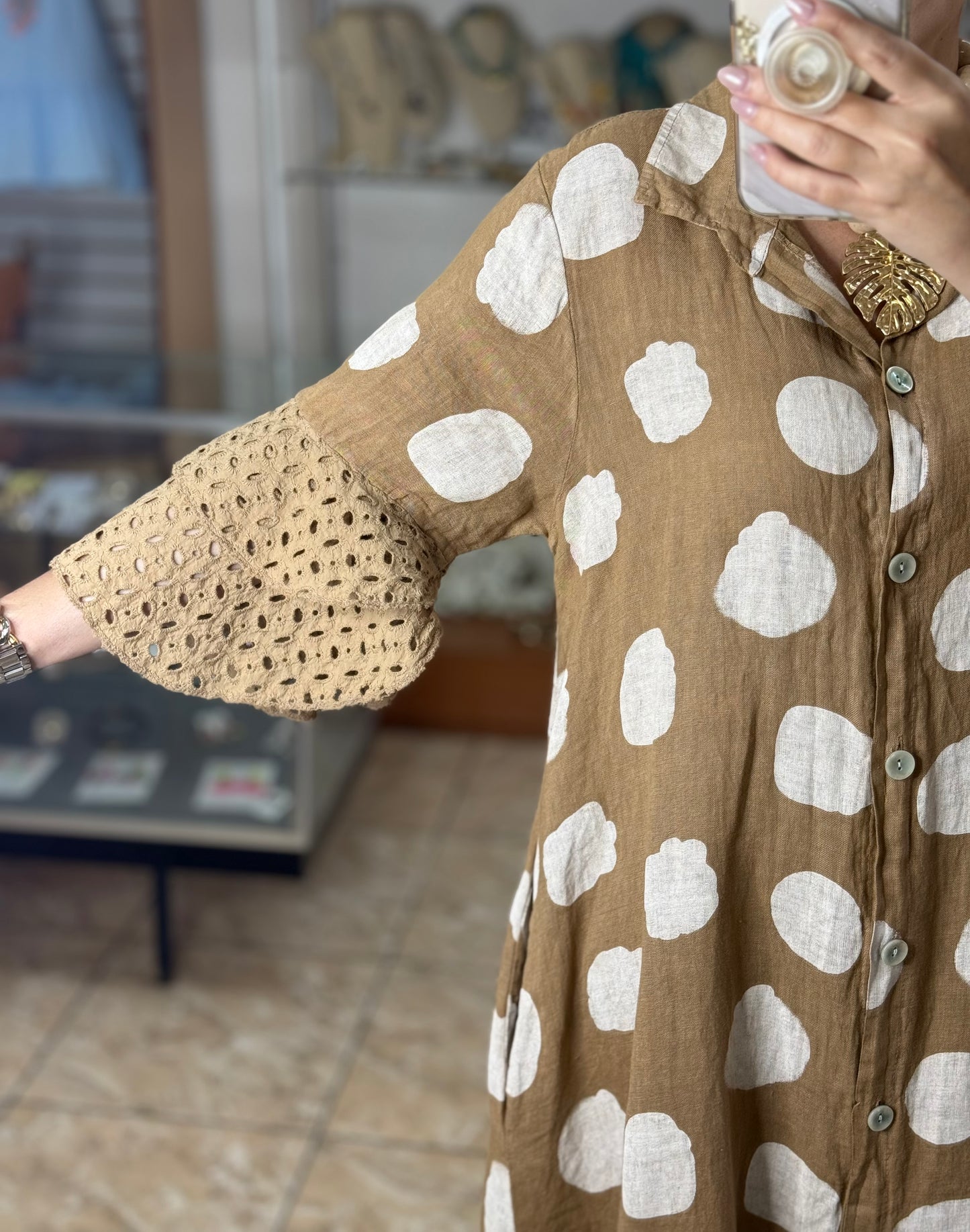 Macarena OS Polkadot Maxi Dress (NO RETURNS OR EXCHANGE)