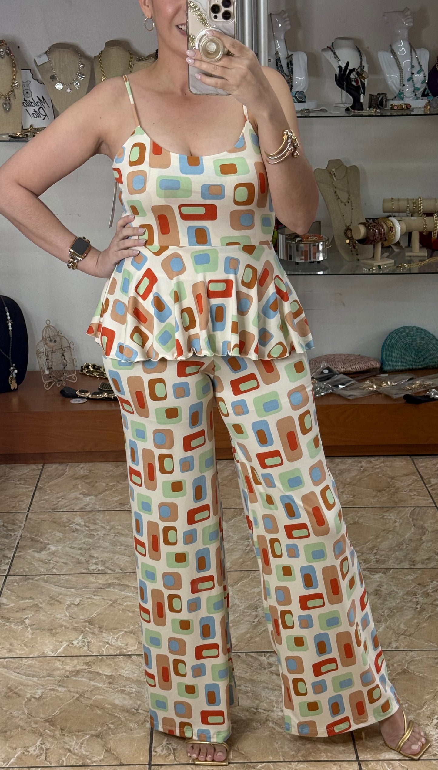 Peplum Top and Pant Set by Pía Colors