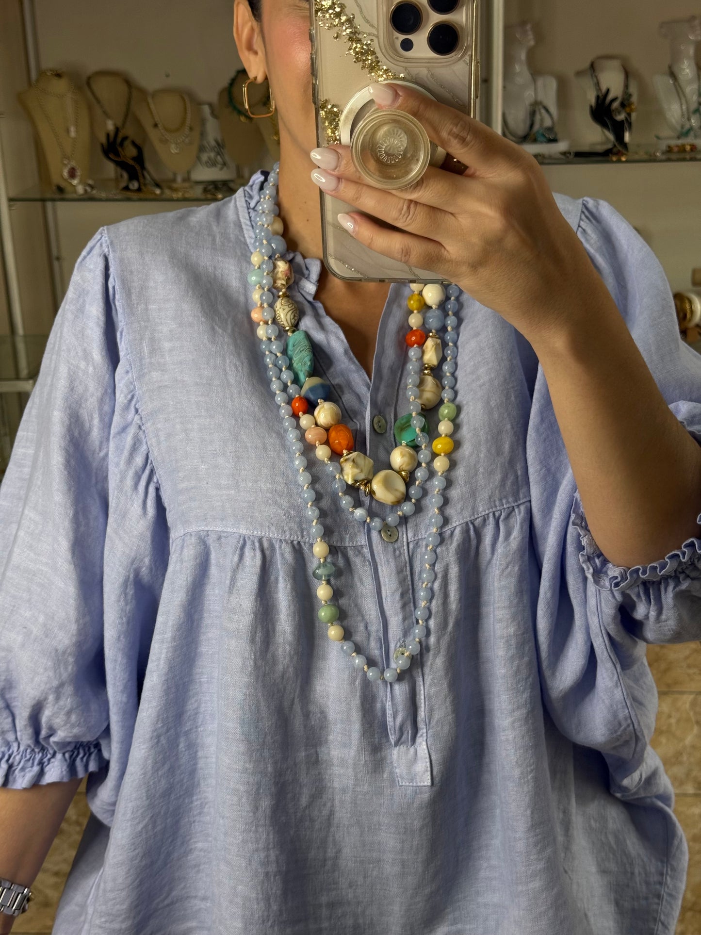 OS Babydoll Linen Top (NO RETURNS OR EXCHANGE)