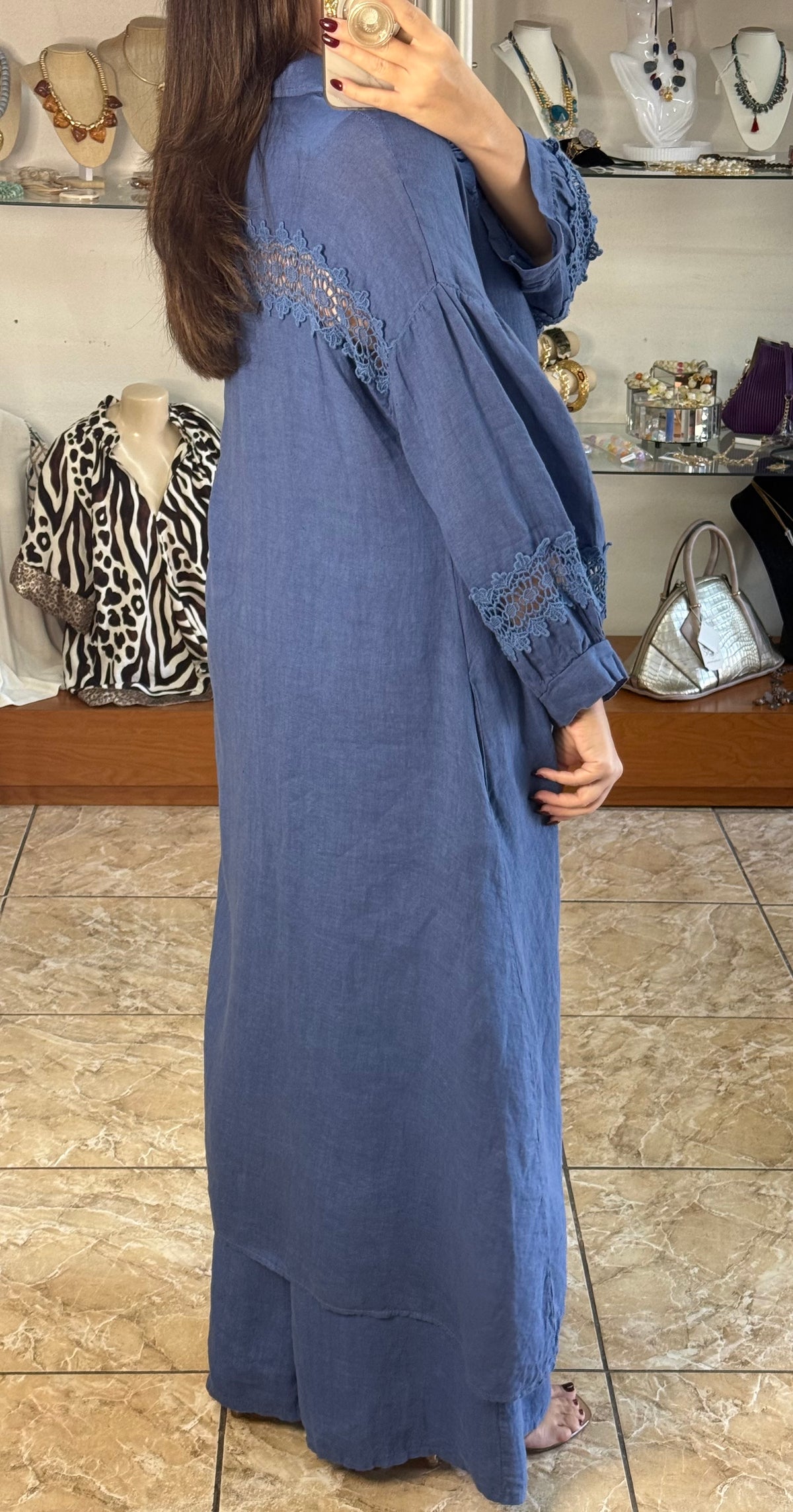 High/Low OS Linen Pant Set (NO RETURNS OR EXCHANGE)